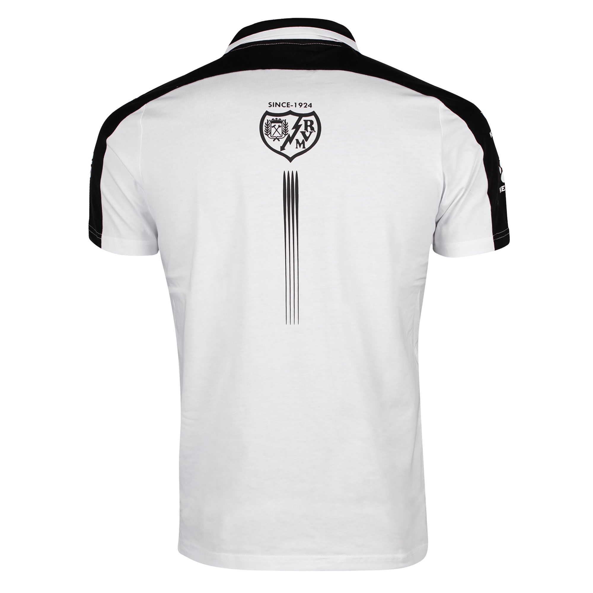 Polo de Paseo Rayo Vallecano Blanco 2017/2018 Negro - Fútbol Factory