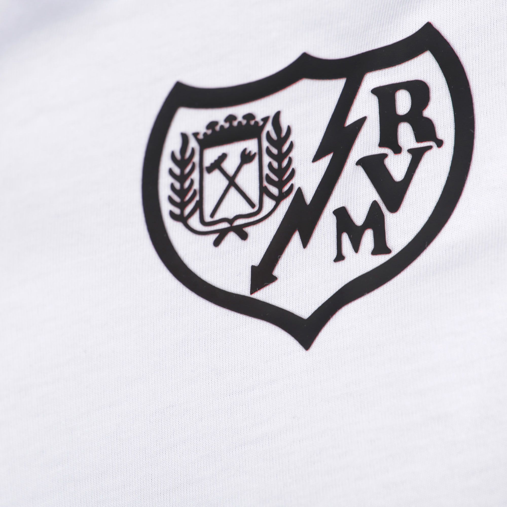 Polo de Paseo Rayo Vallecano Blanco 2017/2018 Negro - Fútbol Factory
