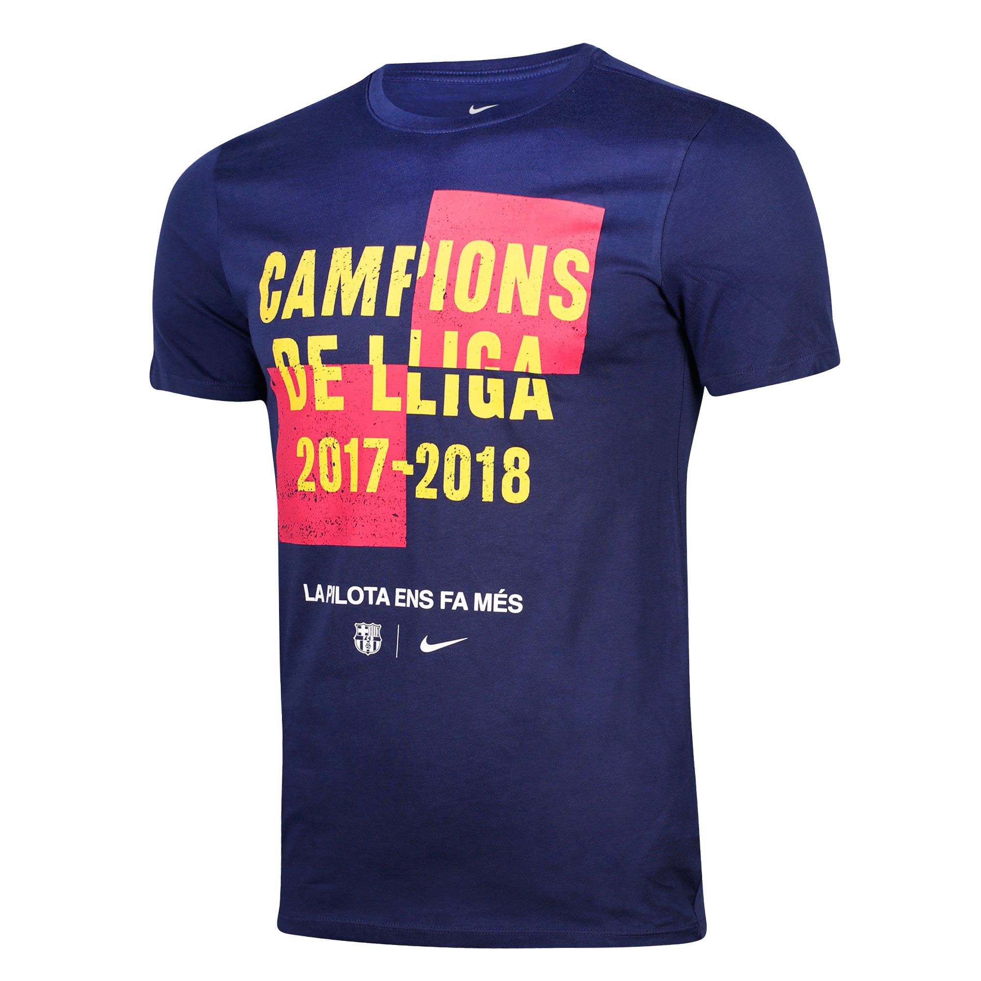 Camiseta FC Barcelona Conmemorativa Campeones de Liga 2017/2018 Azul - Fútbol Factory