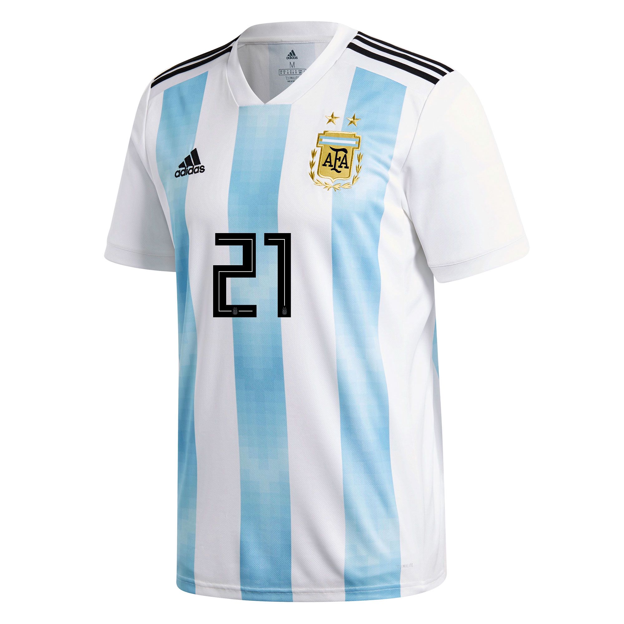 Camiseta 1ª Argentina Mundial 2018 Dybala Blanco Azul - Fútbol Factory