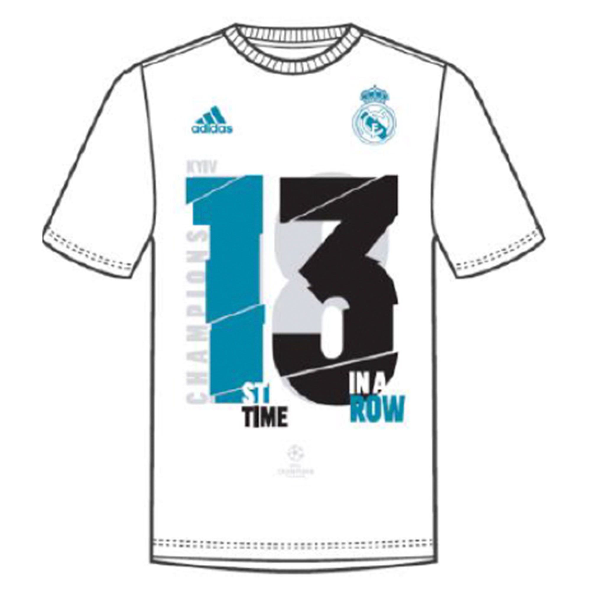 Camiseta Real Madrid Campeón UCL 2017/2018 Blanco - Fútbol Factory