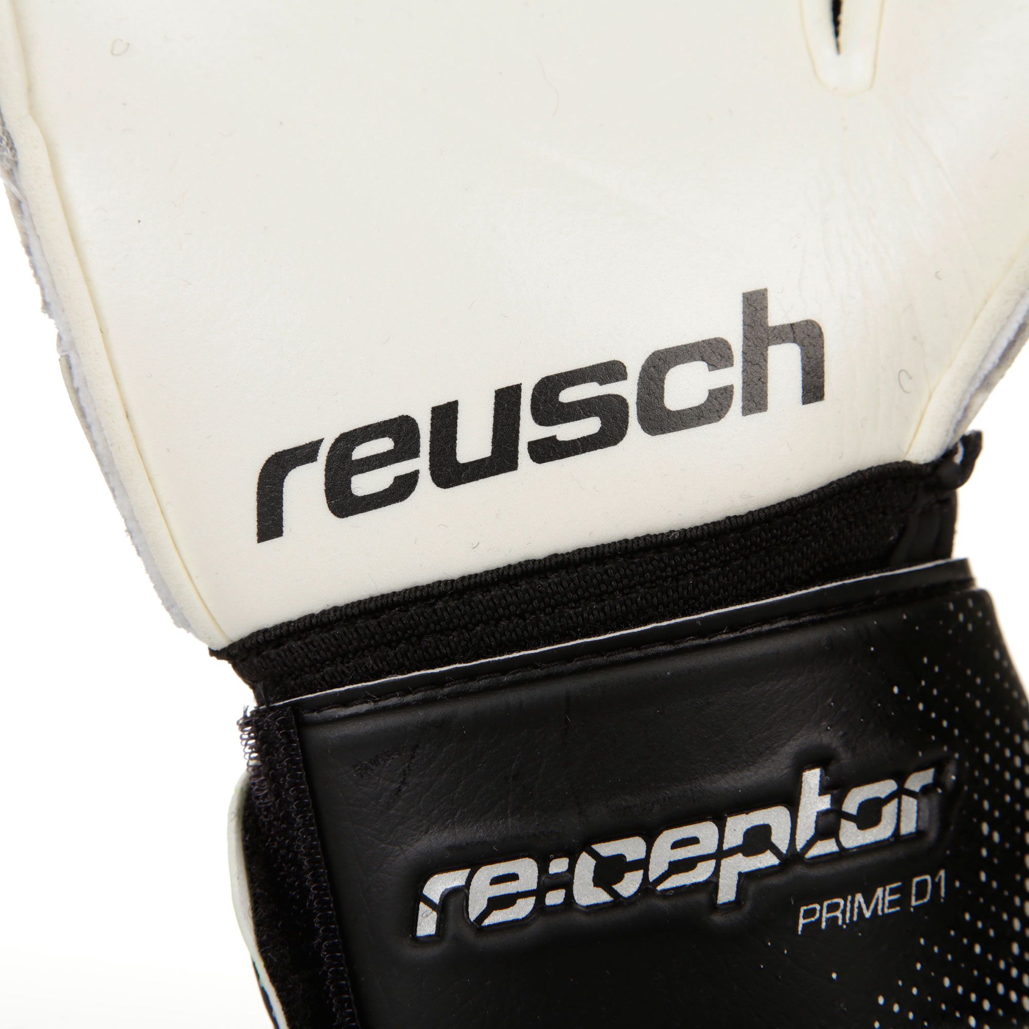Guantes Receptor Prime D1 Negro Blanco - Fútbol Factory