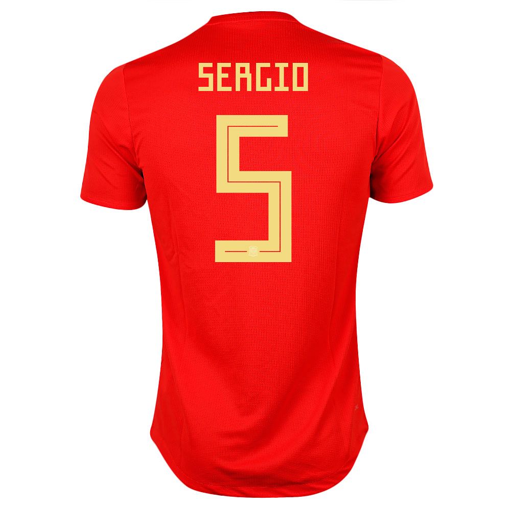 Camiseta 1ª España Mundial 2018 Sergio Busquets Authentic Rojo - Fútbol Factory