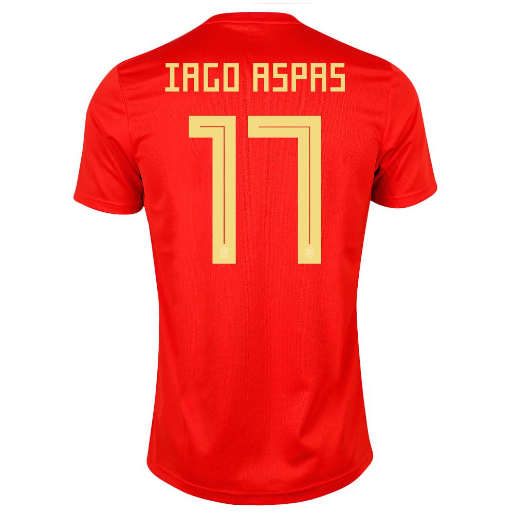Camiseta 1ª España Mundial 2018 Iago Aspas Rojo - Fútbol Factory