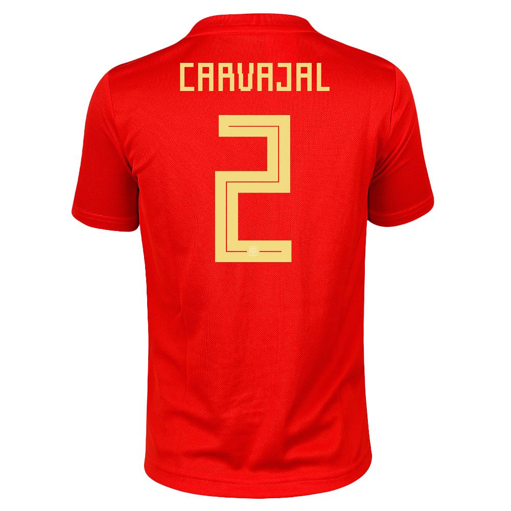 Camiseta 1ª España Mundial 2018 Carvajal Junior Rojo - Fútbol Factory