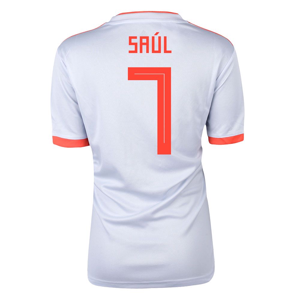 Camiseta 2ª España Mundial 2018 Saúl Junior Azul - Fútbol Factory