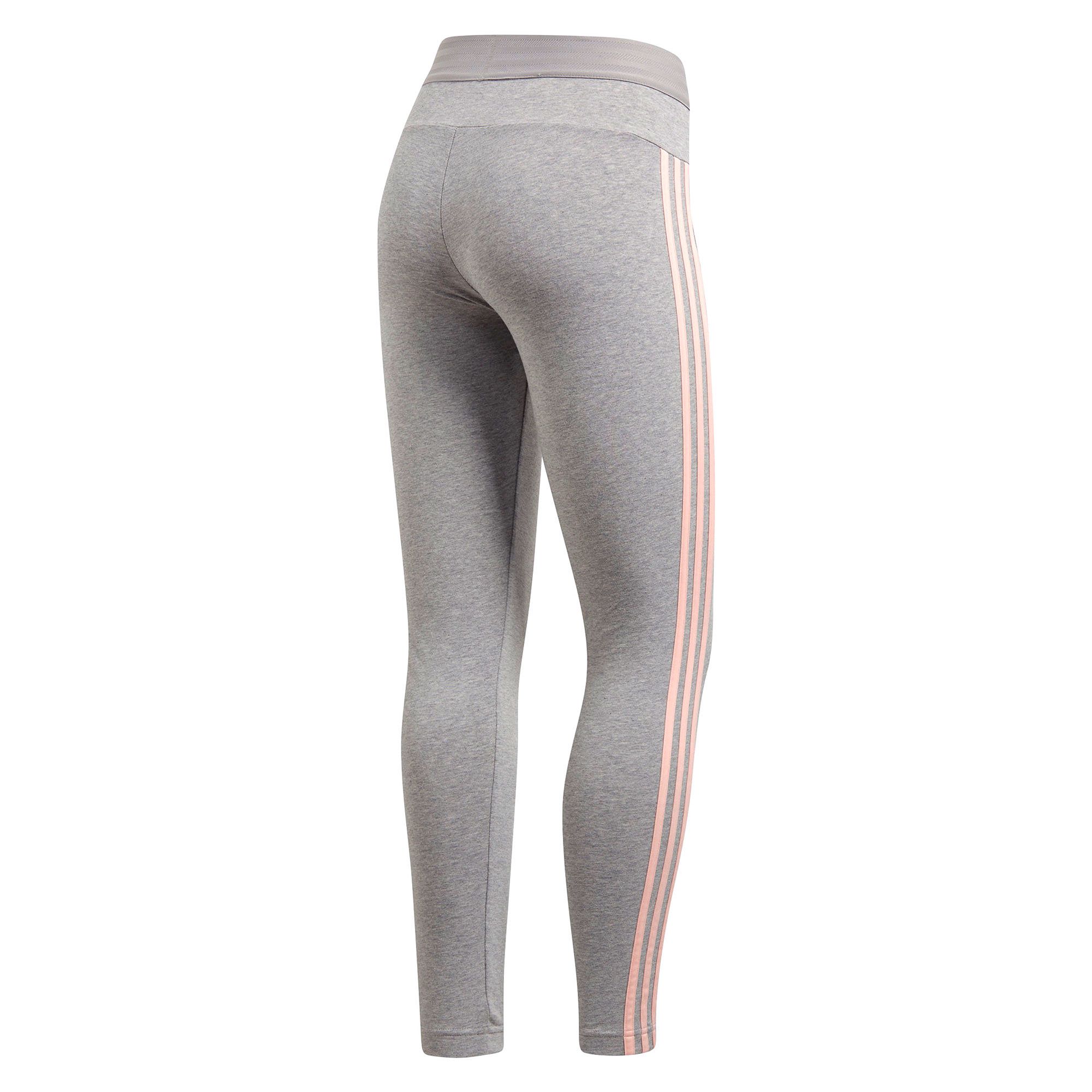 Mallas de Training Essentials Tres Bandas Mujer Gris Rosa - Fútbol Factory