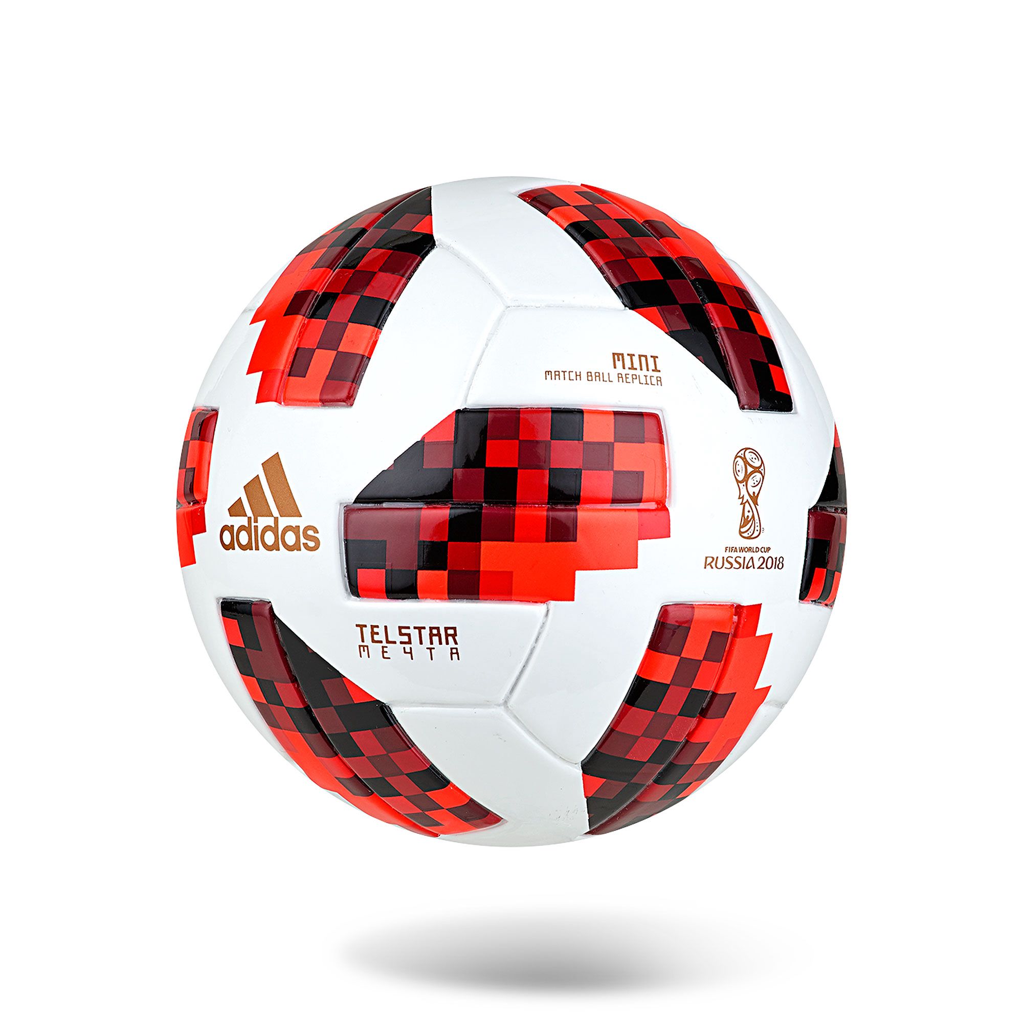 Mini balón de fútbol Telstar 18 Mundial 2018 Blanco Rojo - Fútbol Factory