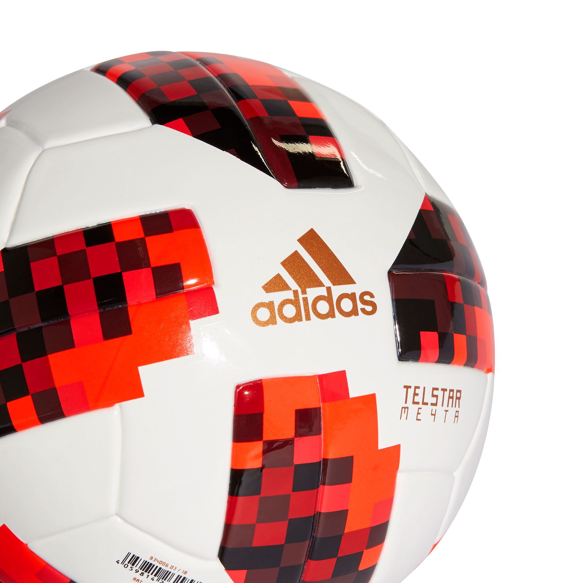 Mini balón de fútbol Telstar 18 Mundial 2018 Blanco Rojo - Fútbol Factory