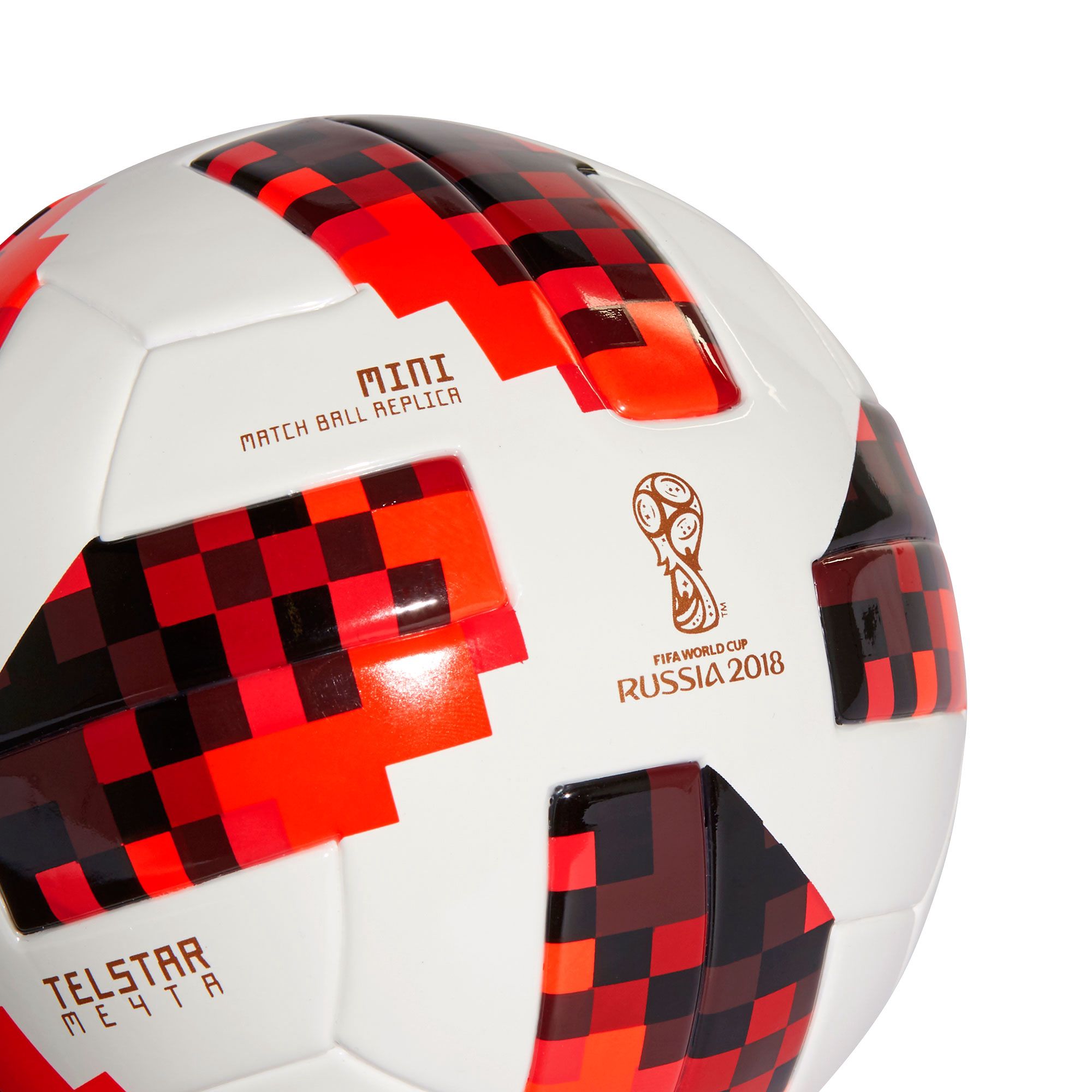 Mini balón de fútbol Telstar 18 Mundial 2018 Blanco Rojo - Fútbol Factory