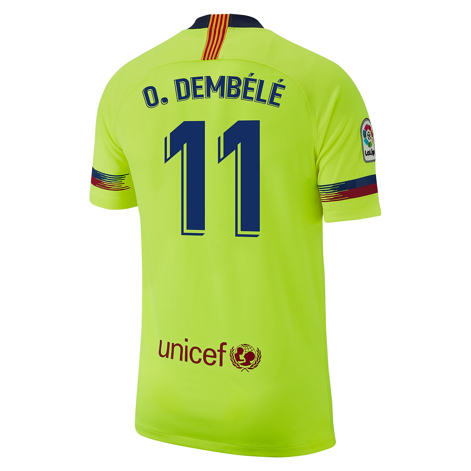 Camiseta 2ª FC Barcelona 2018/2019 Stadium Dembélé Amarillo Fluor - Fútbol Factory