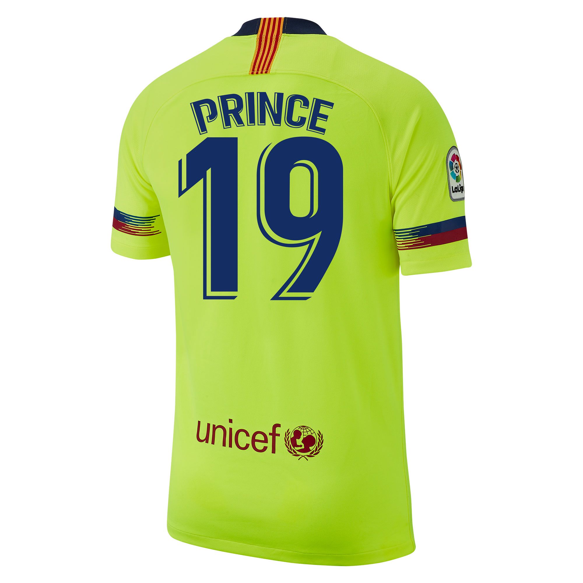 Conjunto 2ª FC Barcelona 2018/2019 Prince Infantil Amarillo Fluor - Fútbol Factory