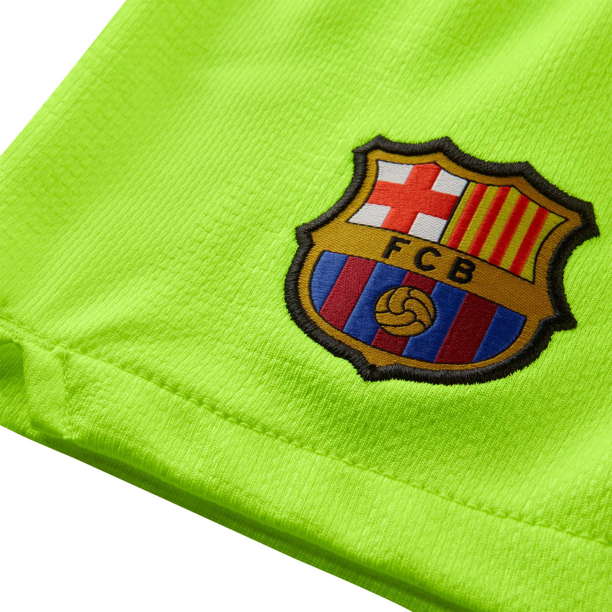 Conjunto 2ª FC Barcelona 2018/2019 Infantil Amarillo Fluor - Fútbol Factory