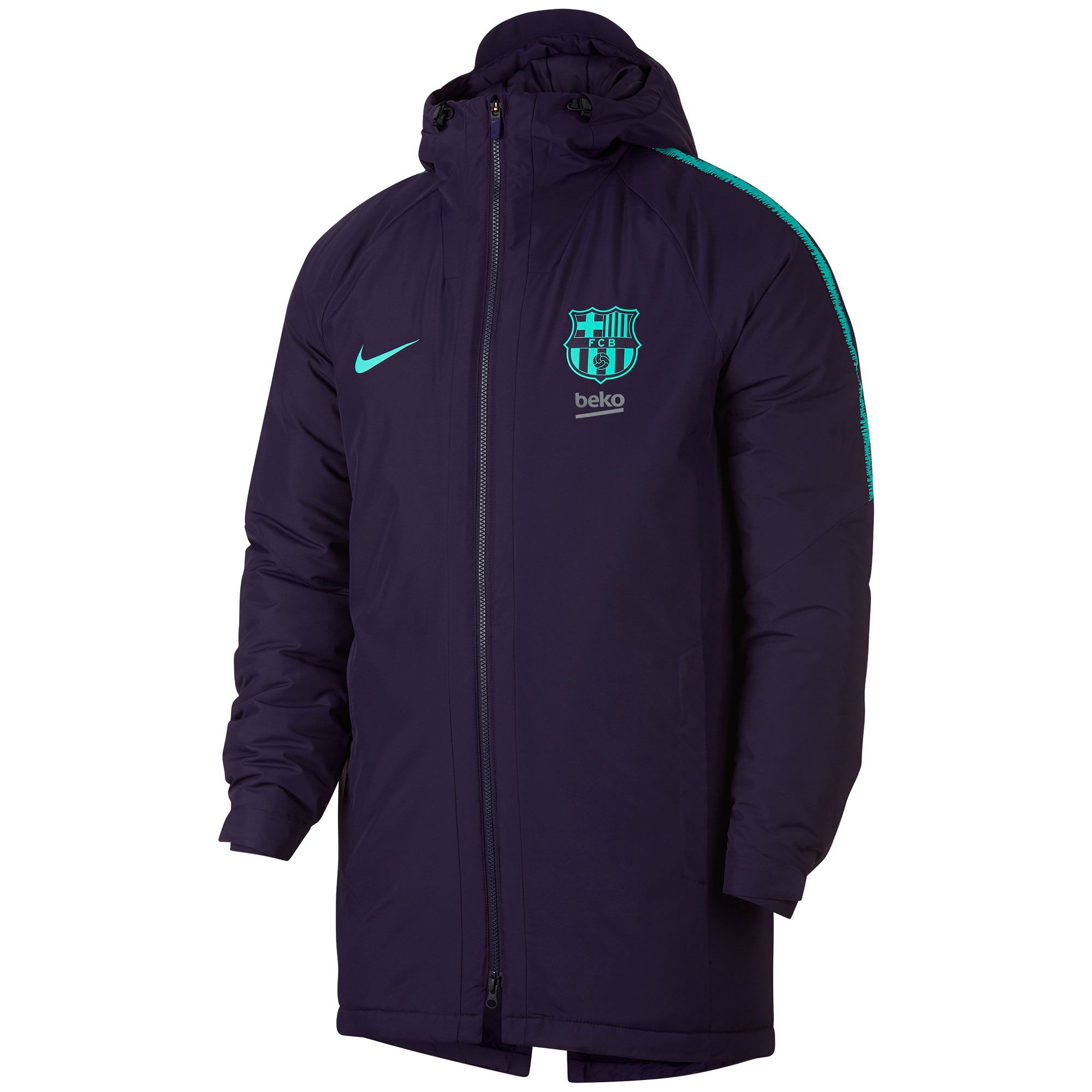 Abrigo FC Barcelona 2018/2019 Morado Azul - Fútbol Factory