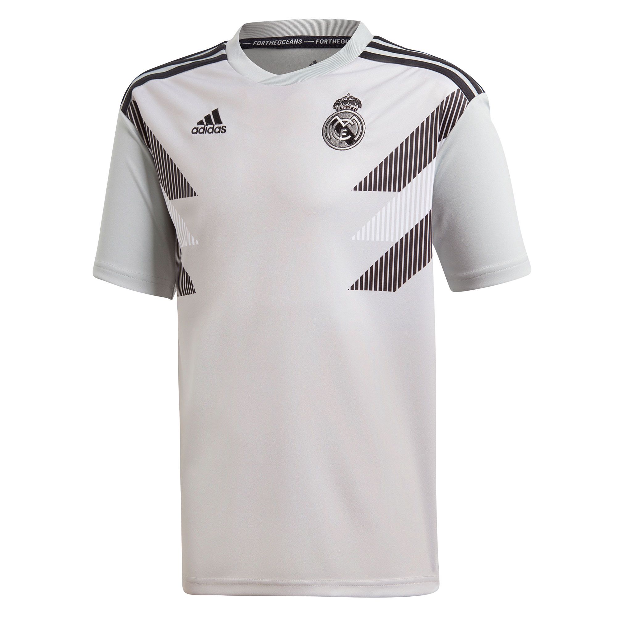 Camiseta Pre-Match Real Madrid 2018/2019 Parley Gris - Fútbol Factory