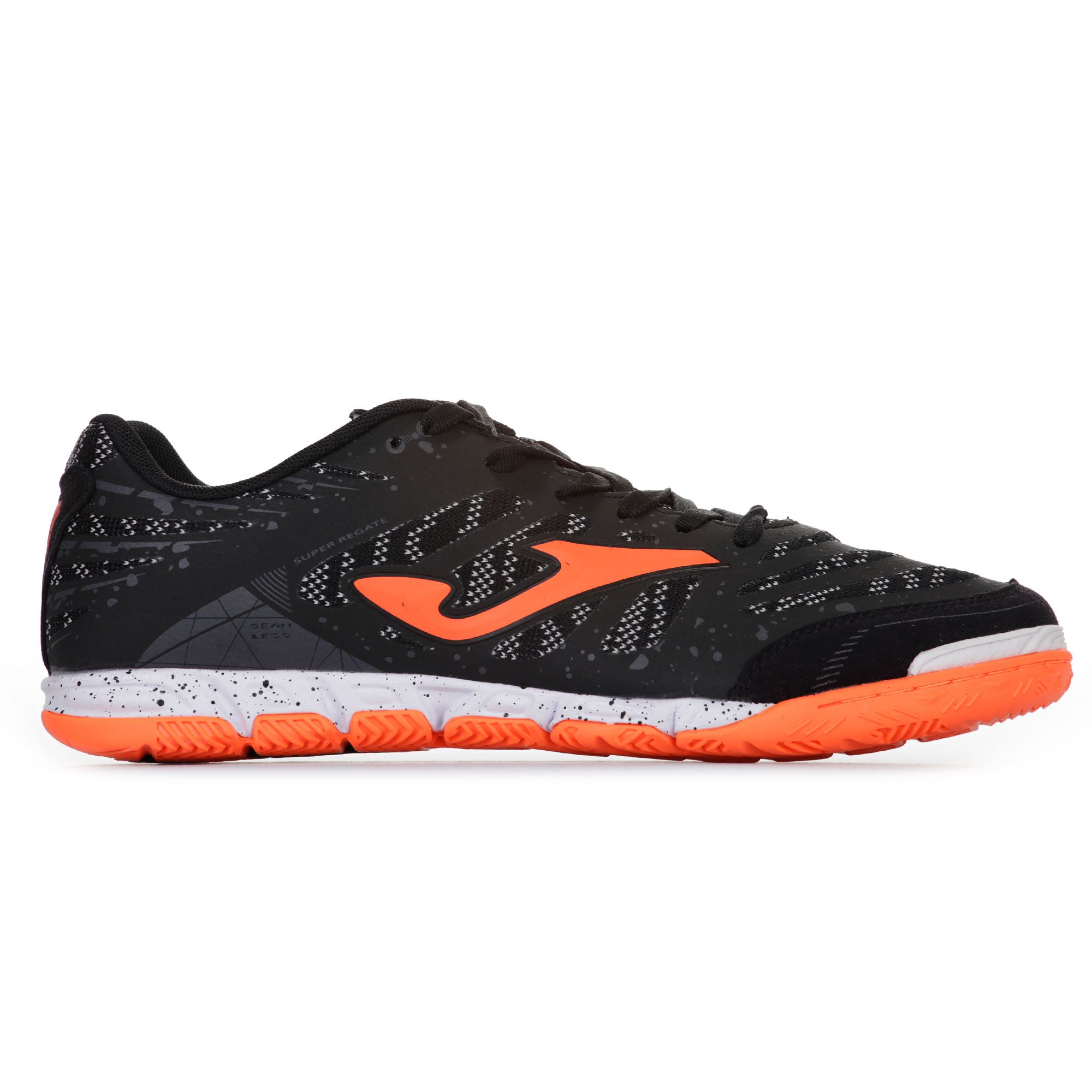 Zapatillas de Fútbol Sala Super Regate Negro Naranja - Fútbol Factory