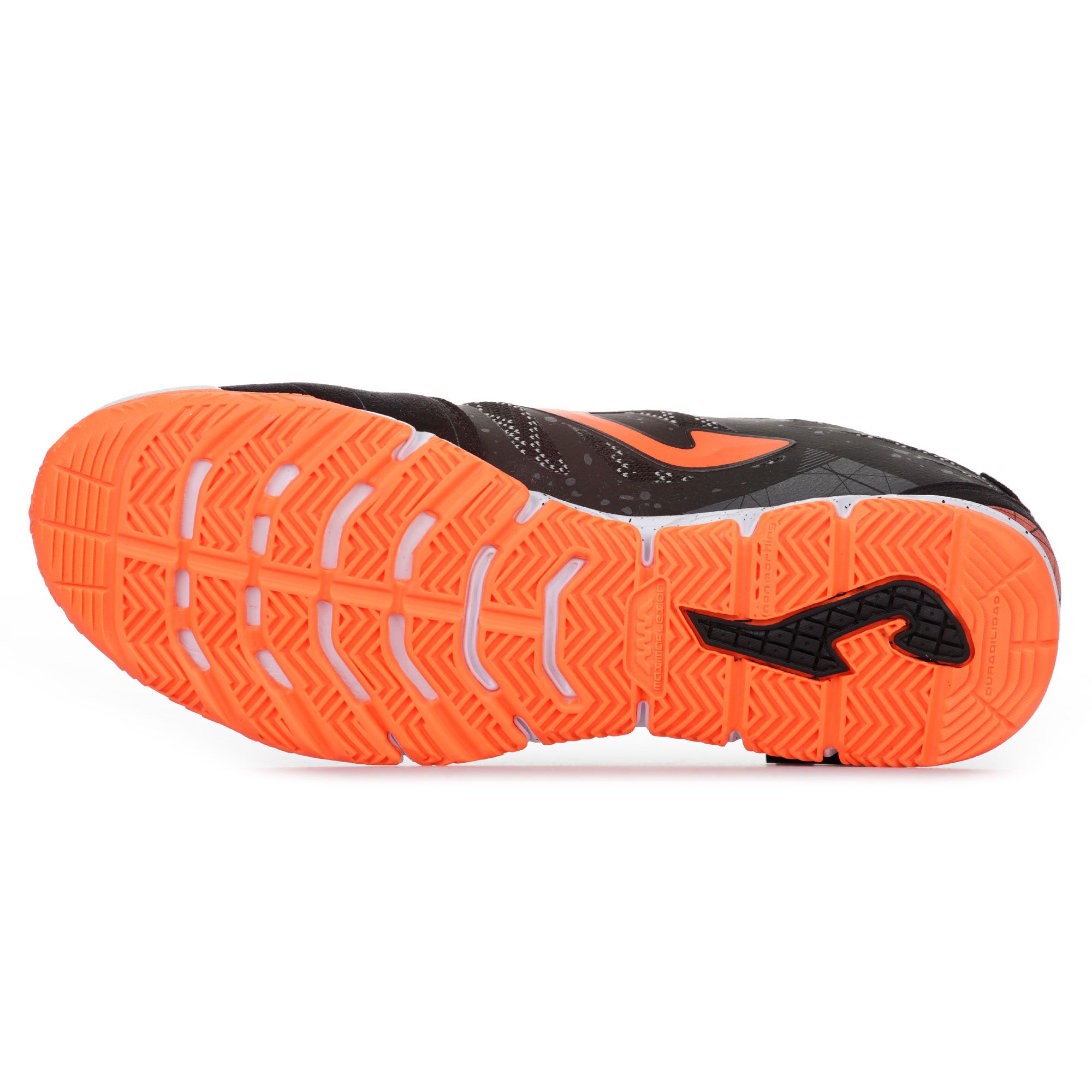 Zapatillas de Fútbol Sala Super Regate Negro Naranja - Fútbol Factory