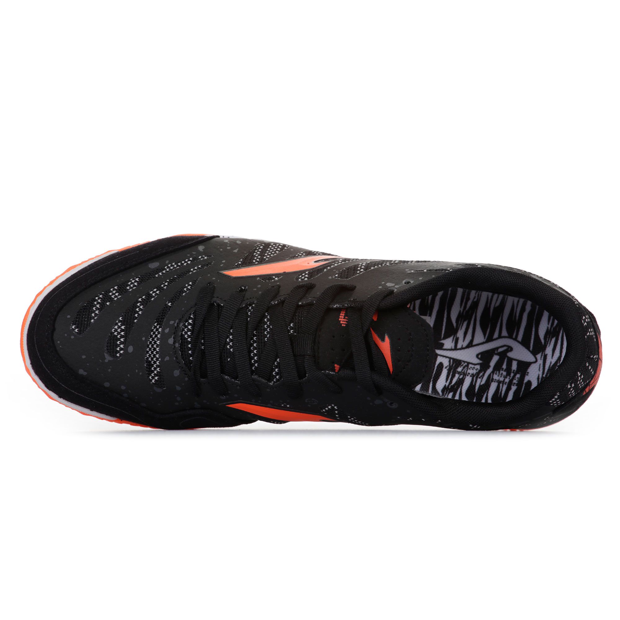 Zapatillas de Fútbol Sala Super Regate Negro Naranja - Fútbol Factory