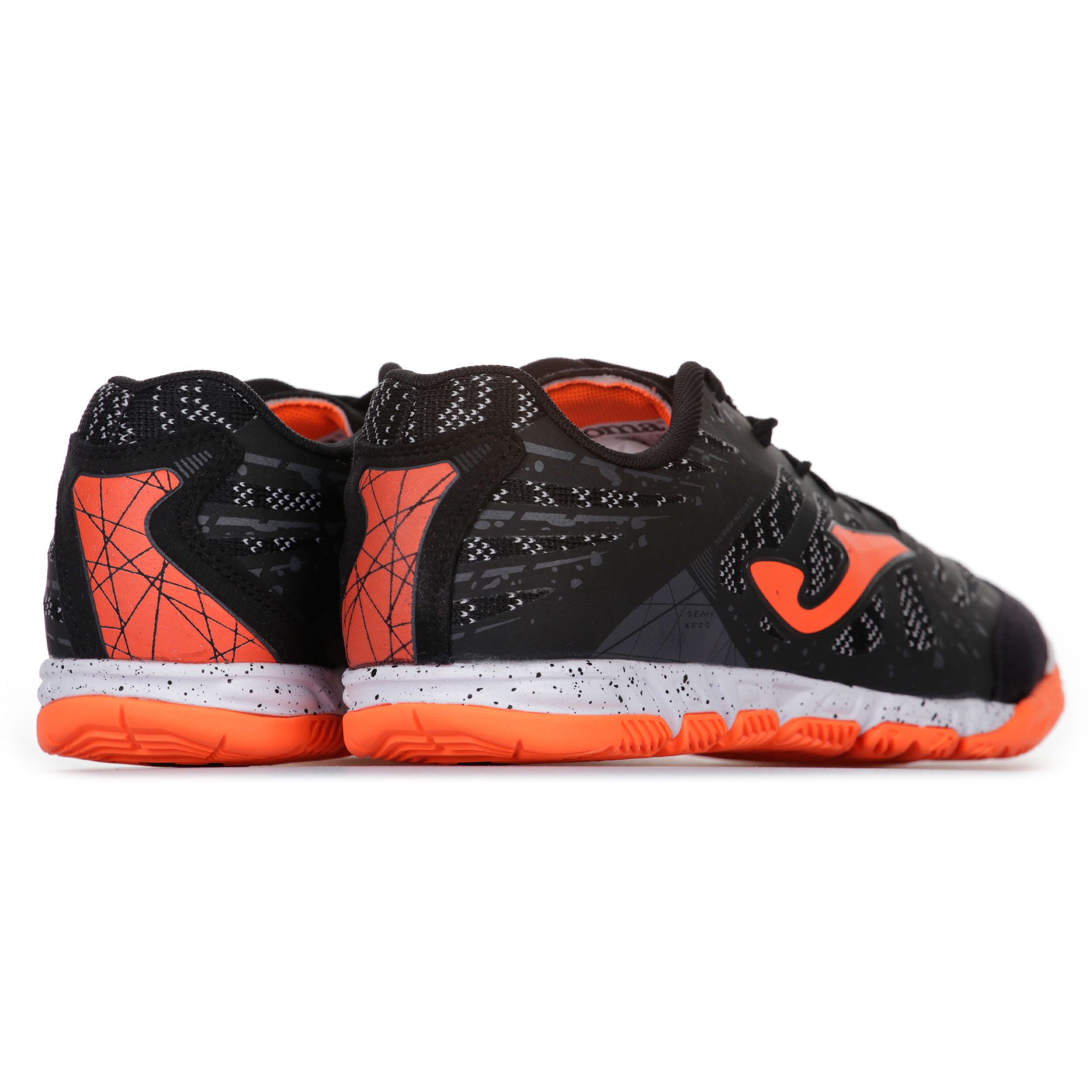 Zapatillas de Fútbol Sala Super Regate Negro Naranja - Fútbol Factory