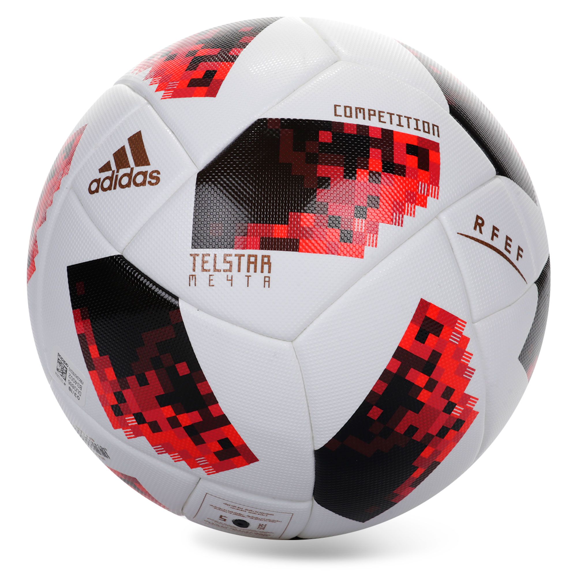 Balón de fútbol 11 Telstar Mechta 18 Competition RFEF Blanco Rojo - Fútbol Factory