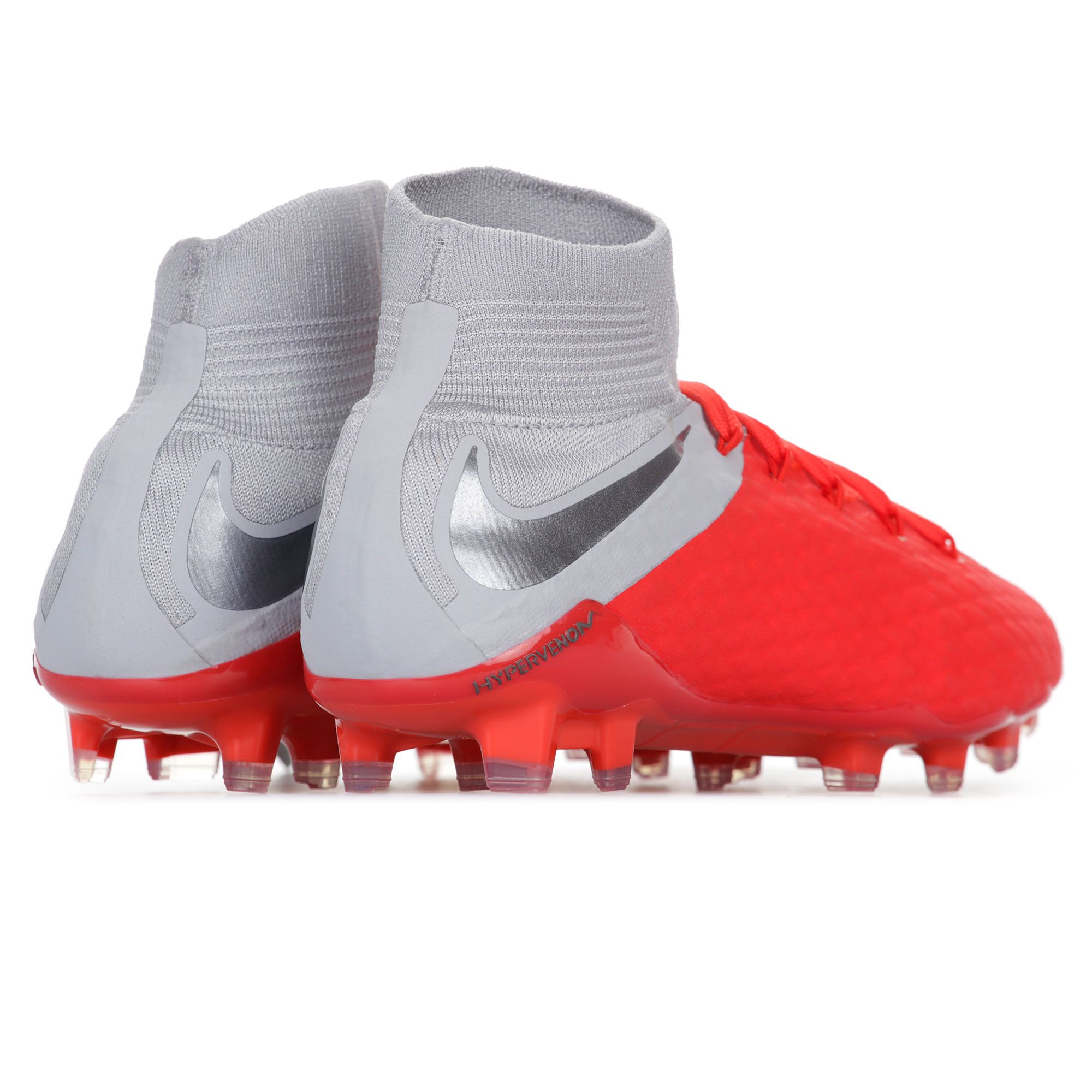 Botas de fútbol Hypervenom Phantom III Pro DFC FG Gris Rojo - Fútbol Factory