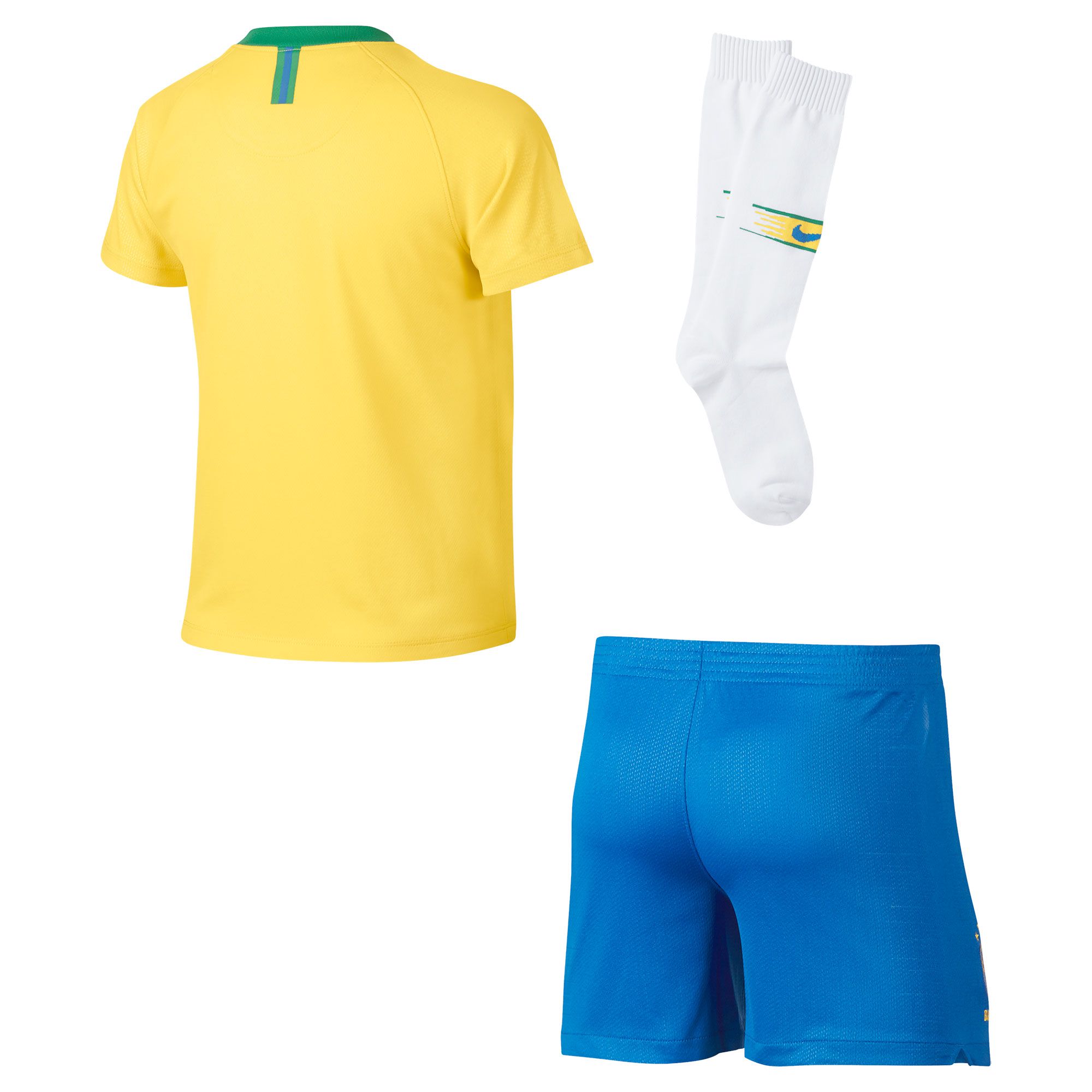 Conjunto 1ª Brasil Mundial 2018 Infantil Amarillo Conjunto 1ª Brasil Mundial 2018 Infantil Amarillo - Fútbol Factory