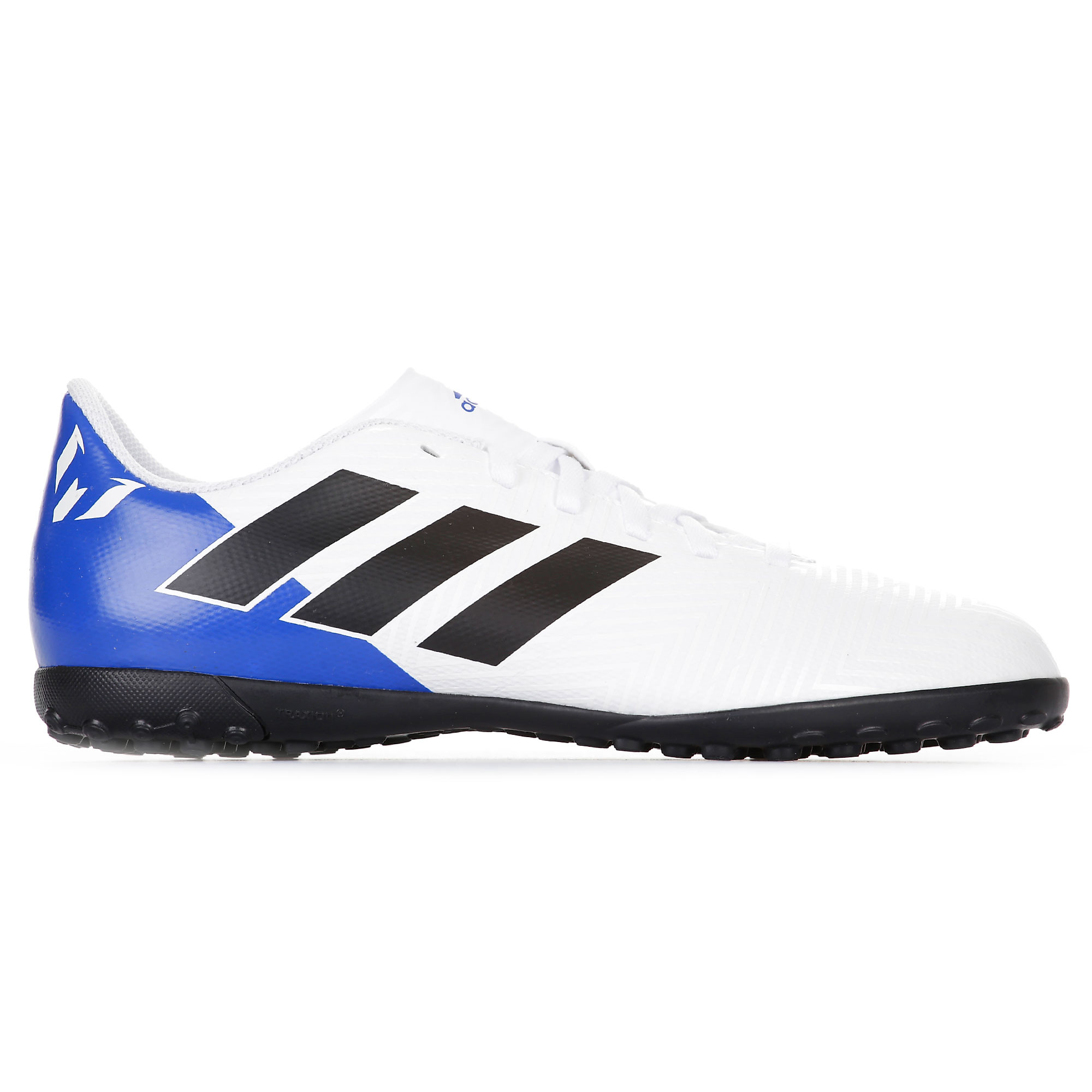 Botas de Fútbol Nemeziz Messi 18.4 Multitaco Junior Blanco Azul - Fútbol Factory