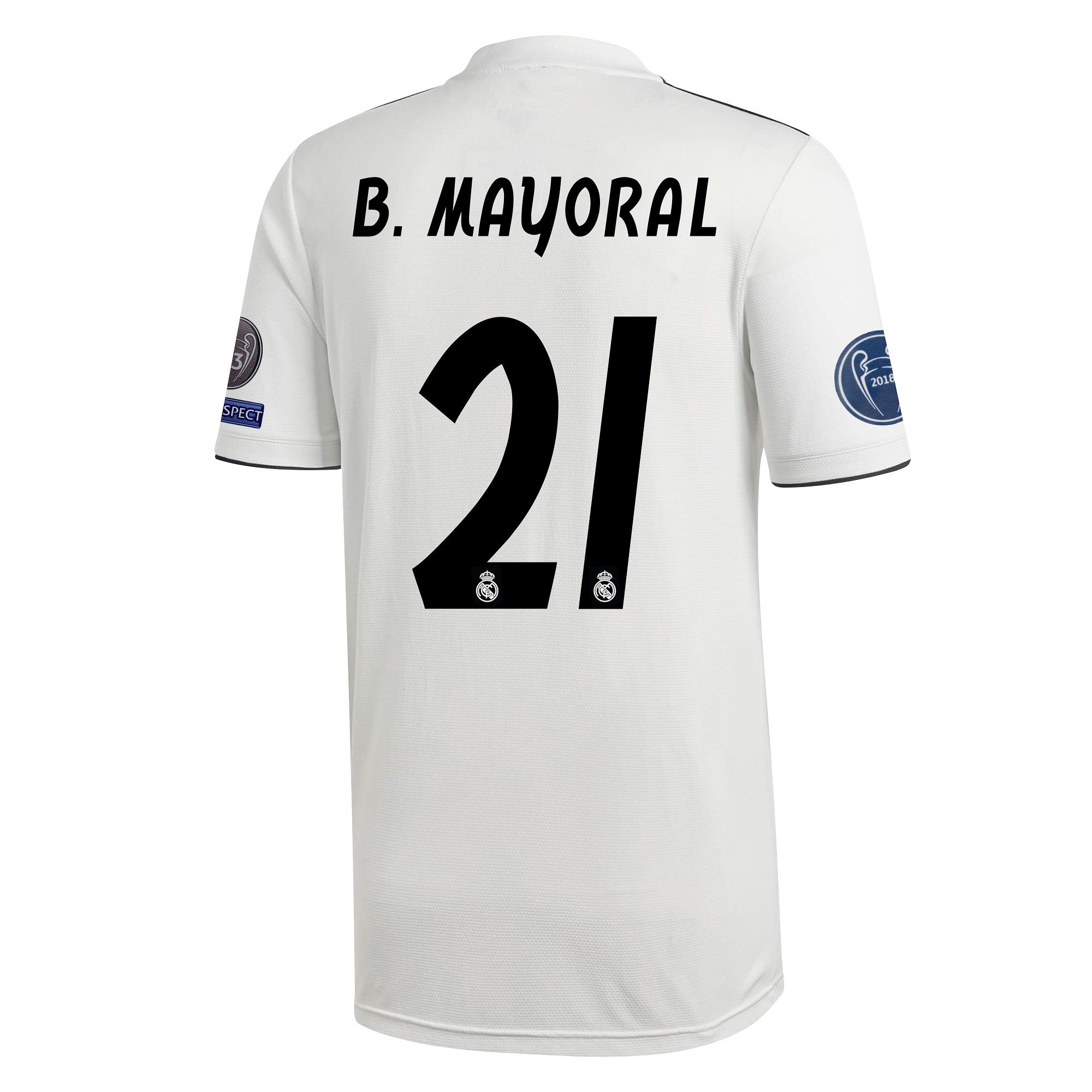 Camiseta 1ª Real Madrid 2018/2019 B. Mayoral UCL - Fútbol Factory