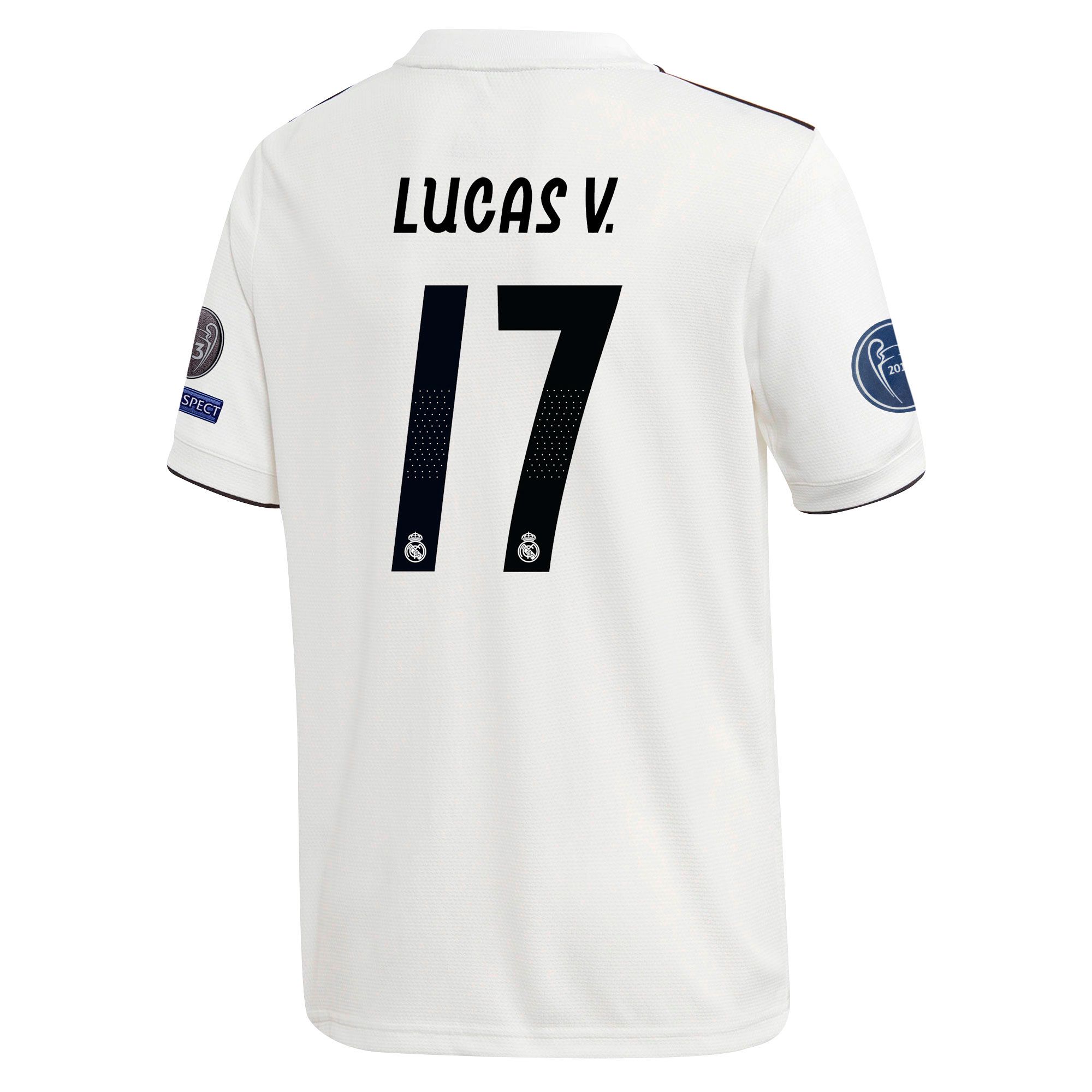 Camiseta 1ª Real Madrid 2018/2019 Lucas Vázquez Junior UCL - Fútbol Factory