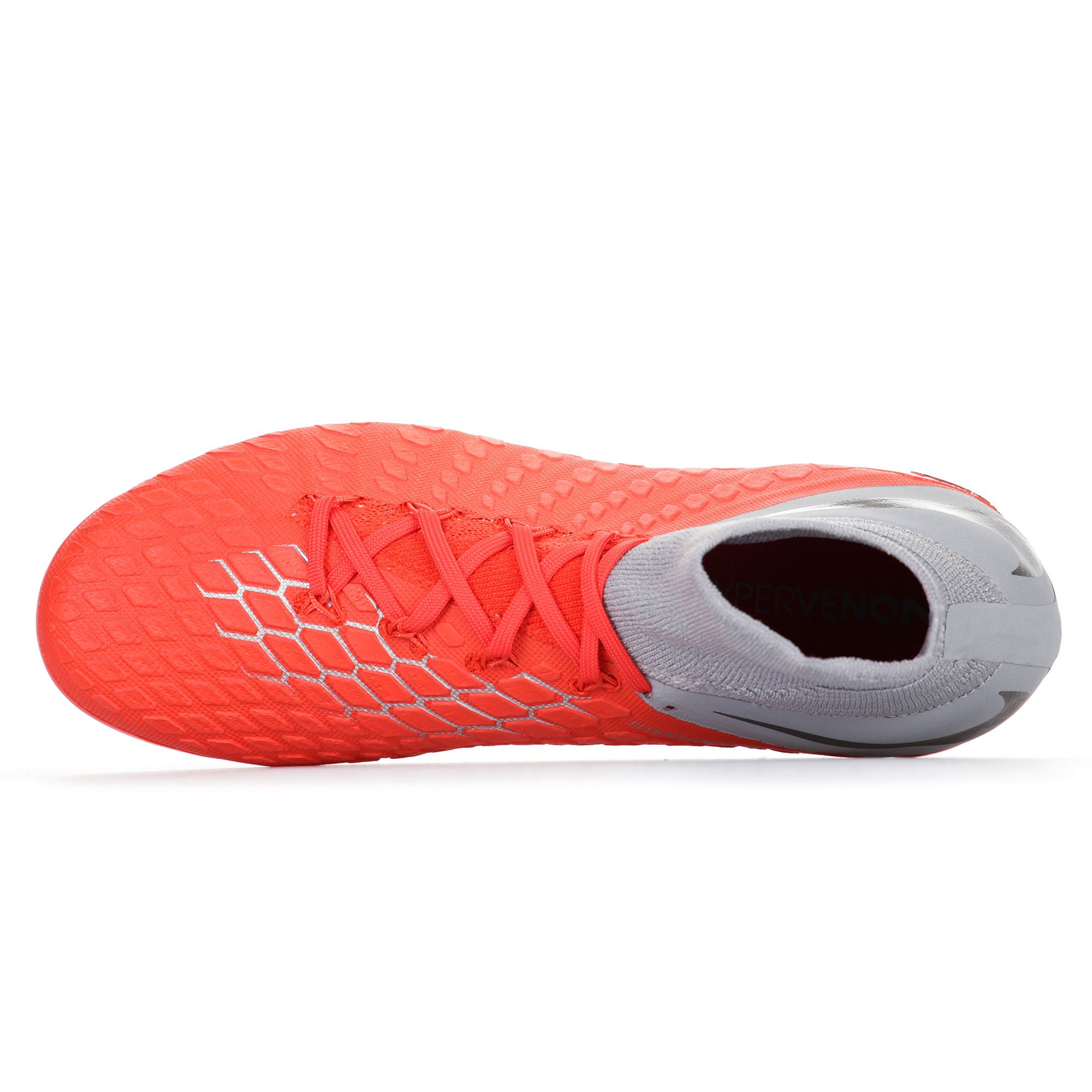 Botas de Fútbol Hypervenom Phantom III Elite DFC FG Junior Gris Rojo - Fútbol Factory