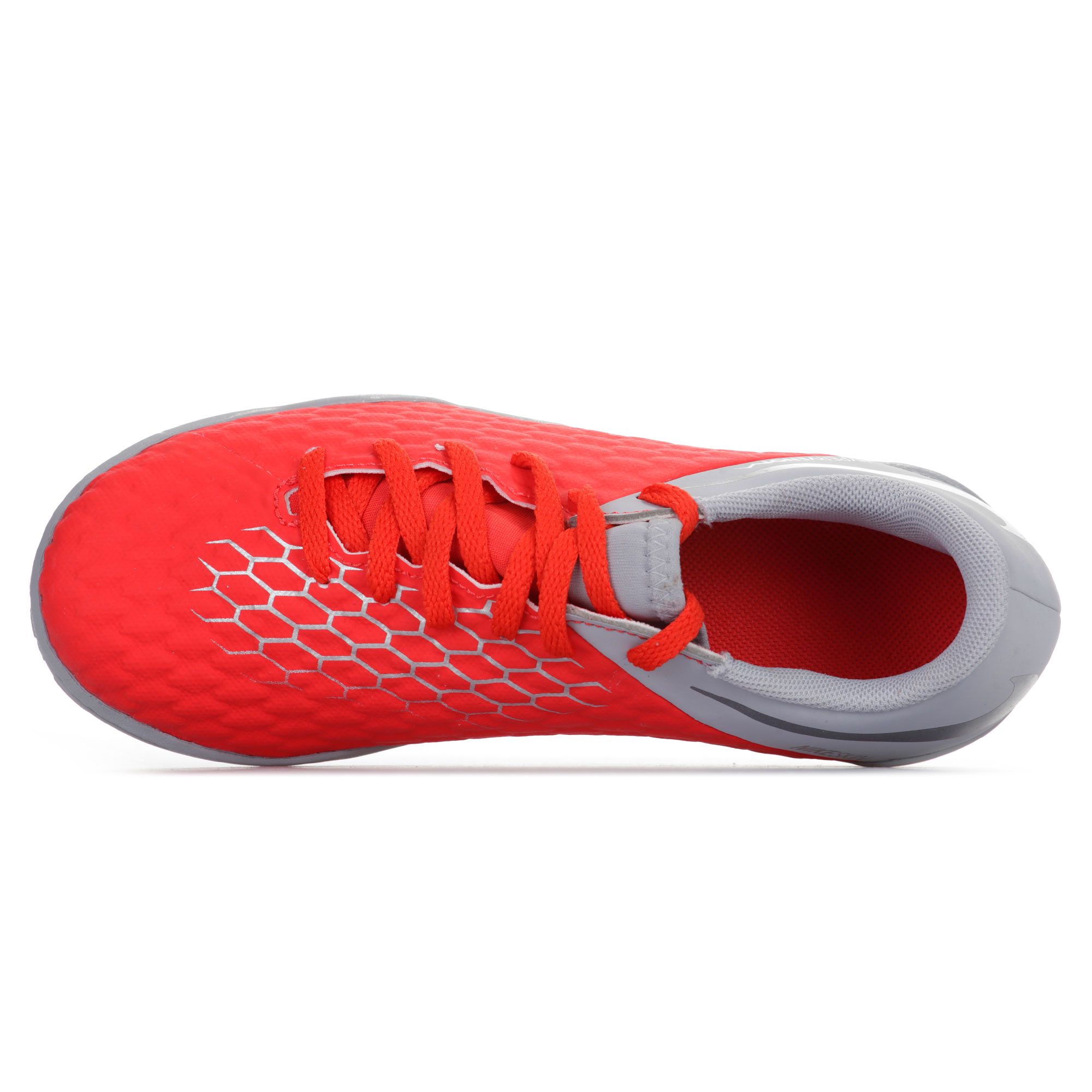 Zapatillas de Fútbol Sala Hypervenom PhantomX III Academy IC Junior Gris Rojo - Fútbol Factory