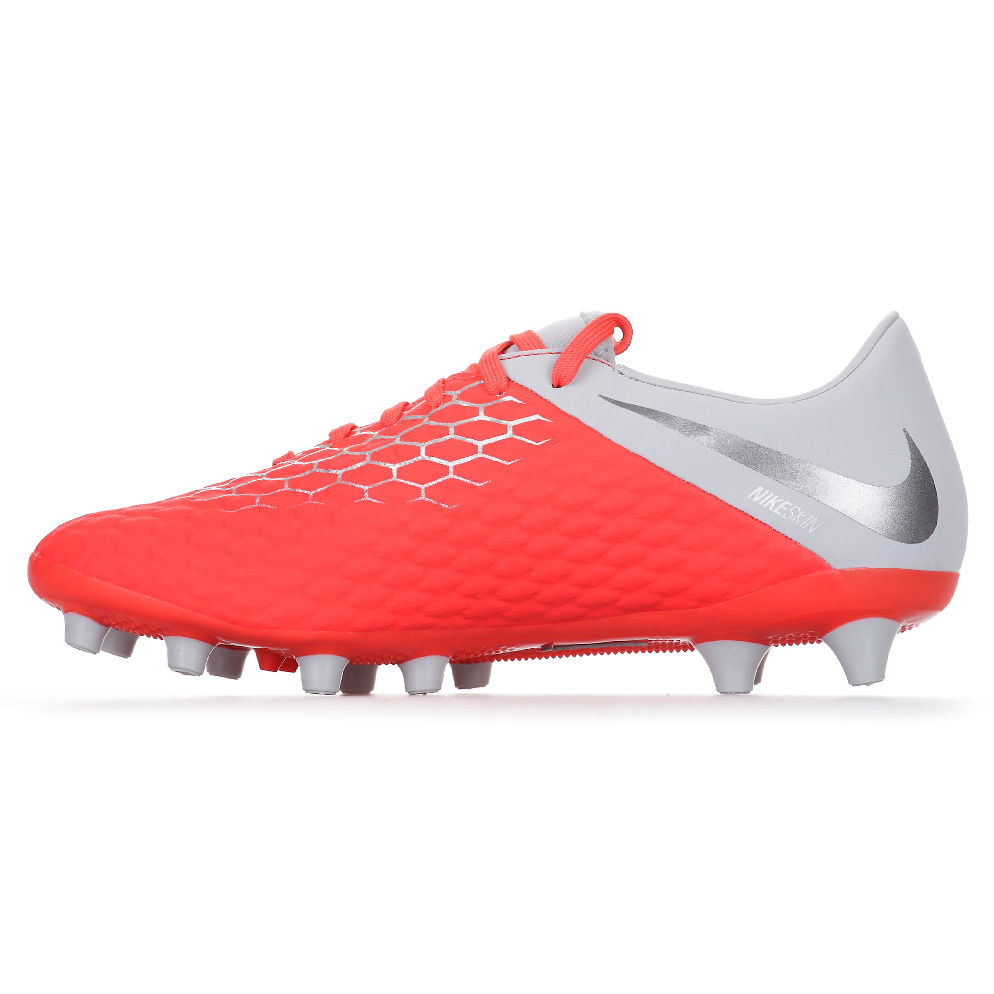 Botas de fútbol Hypervenom PhantomX III Academy AG-Pro Gris Rojo - Fútbol Factory