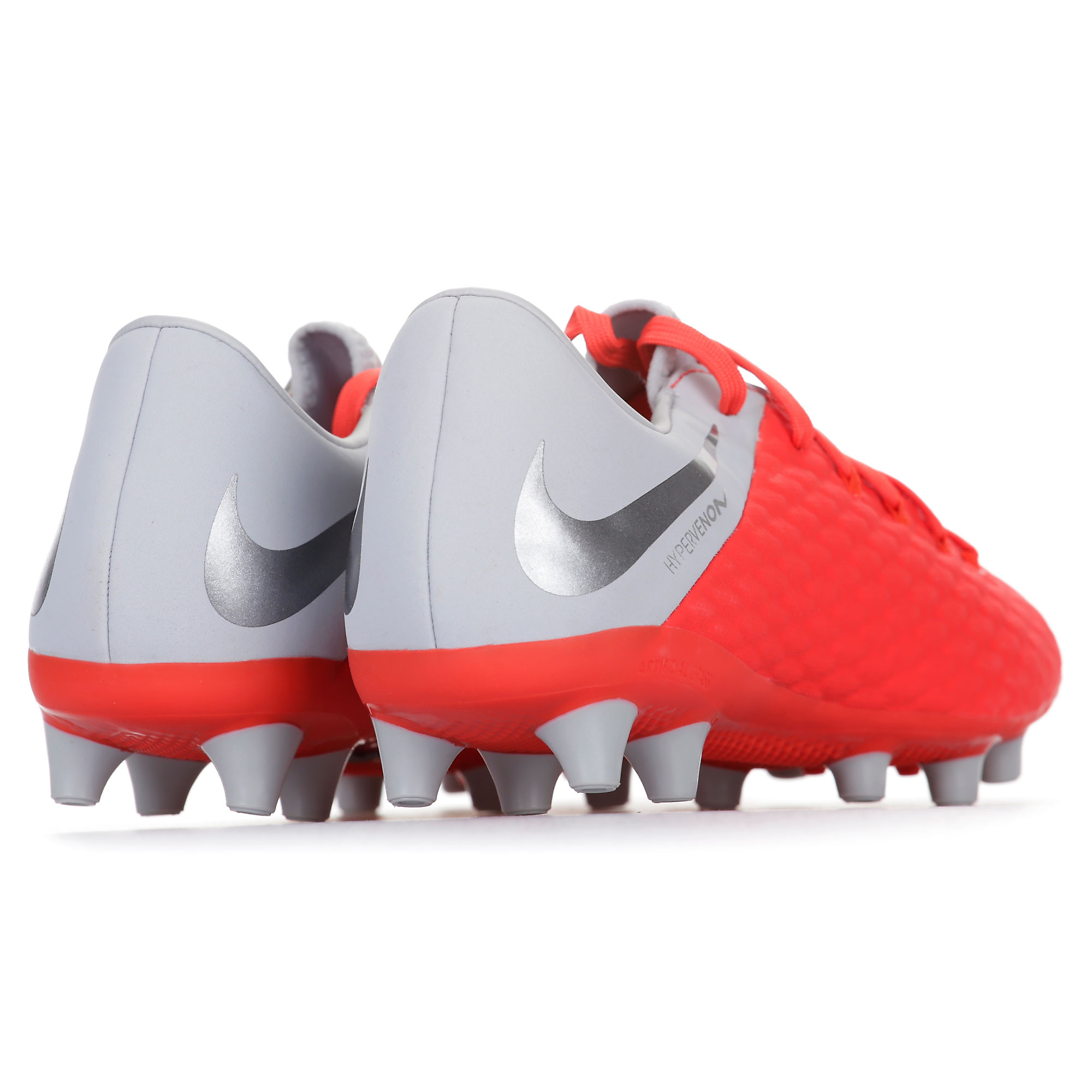 Botas de fútbol Hypervenom PhantomX III Academy AG-Pro Gris Rojo - Fútbol Factory