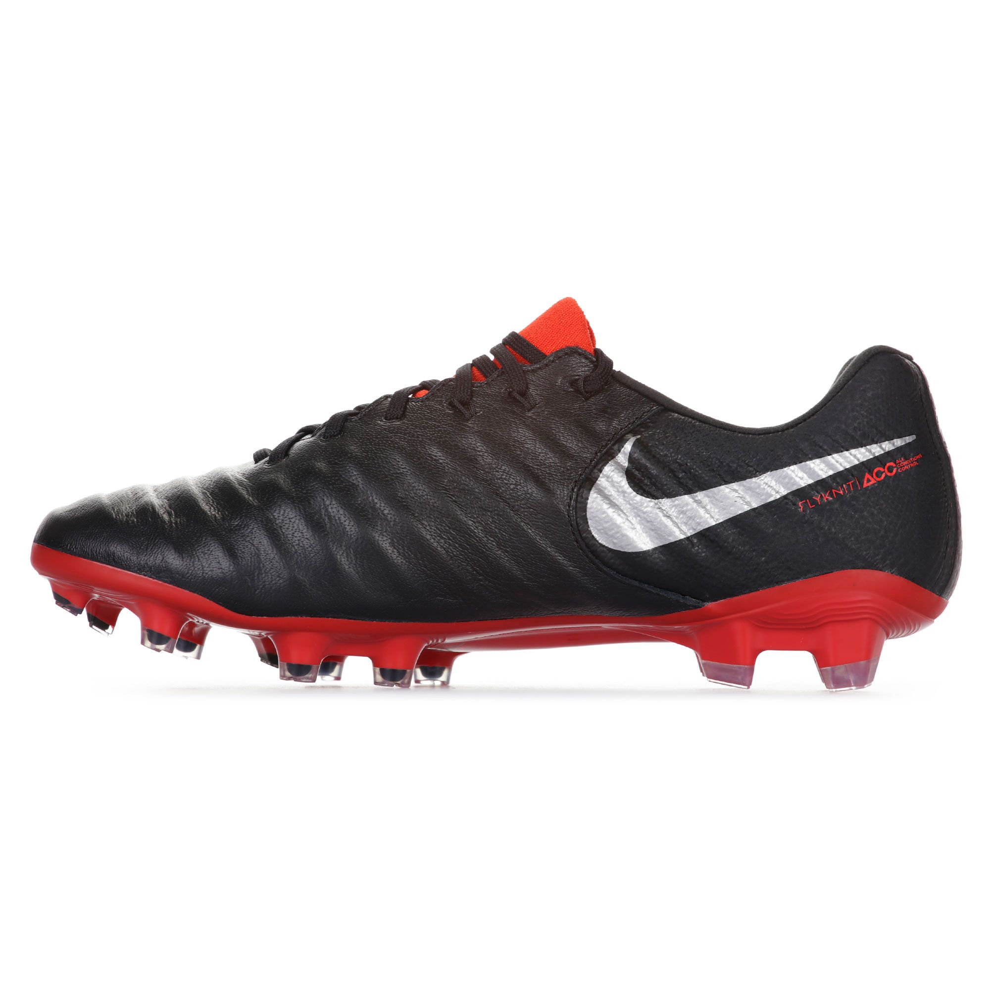 Botas de fútbol de la línea Tiempo Legend VII Elite FG Negro Rojo - Fútbol Factory