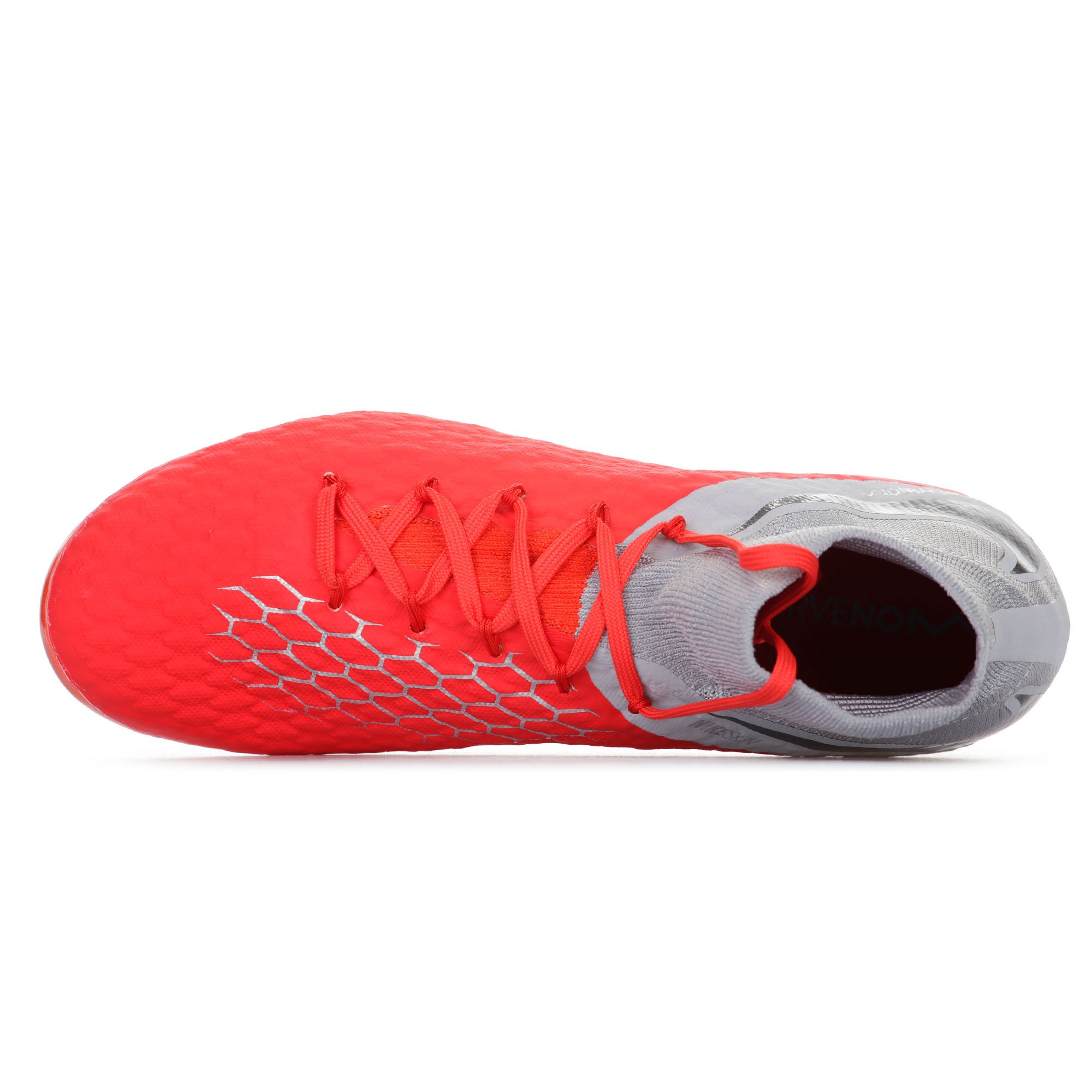 Botas de fútbol Hypervenom Phantom III Pro DFC AG-Pro Gris Rojo - Fútbol Factory