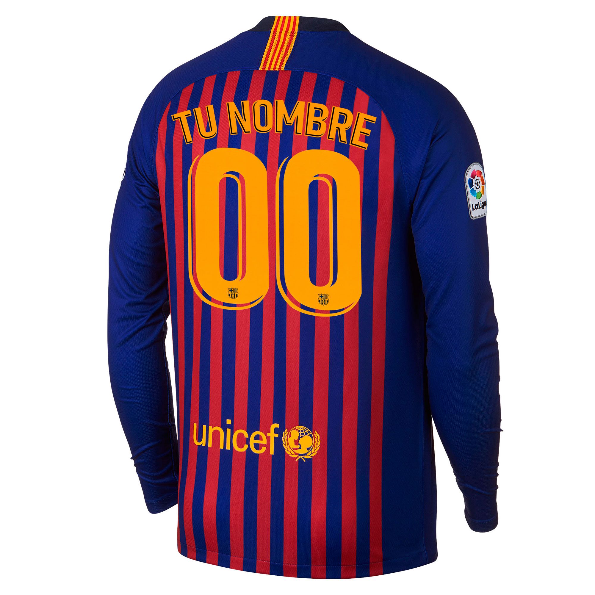 Camiseta 1ª FC Barcelona 2018/2019 Manga Larga Stadium Personalizado - Fútbol Factory