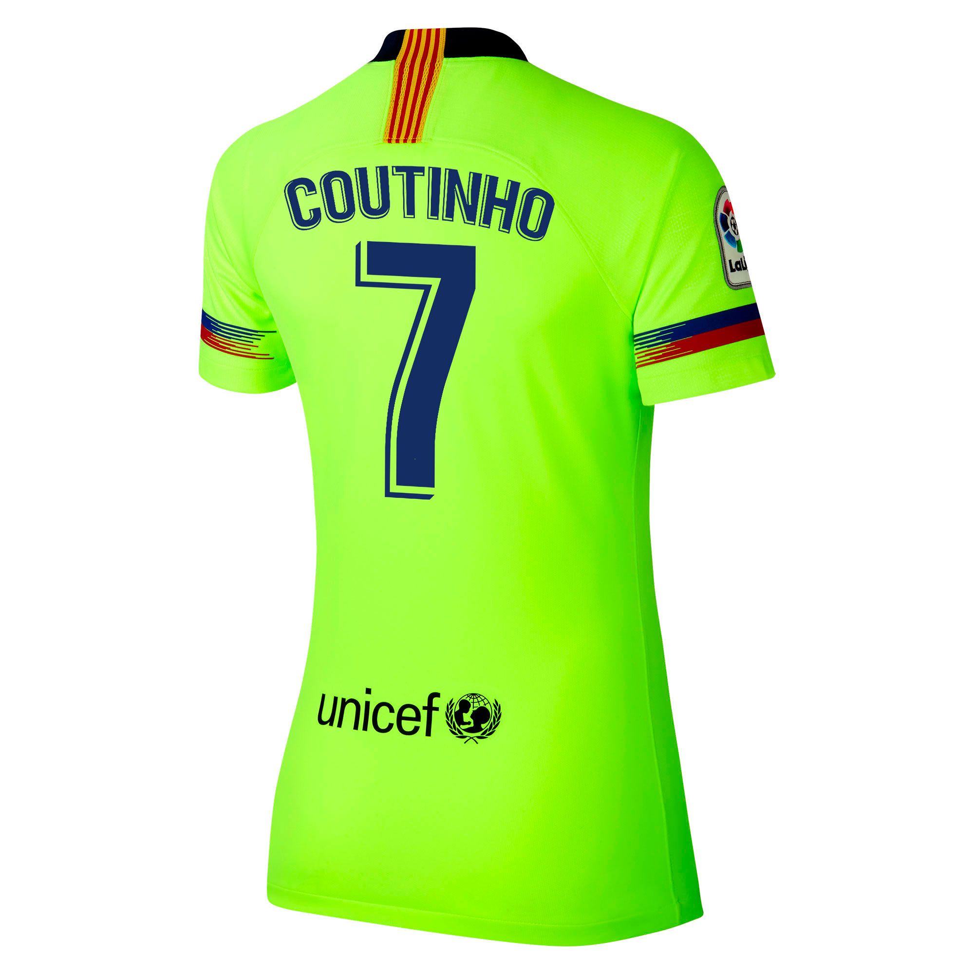 Camiseta 2ª FC Barcelona 2018/2019 Stadium Mujer Coutinho Amarillo Fluor - Fútbol Factory