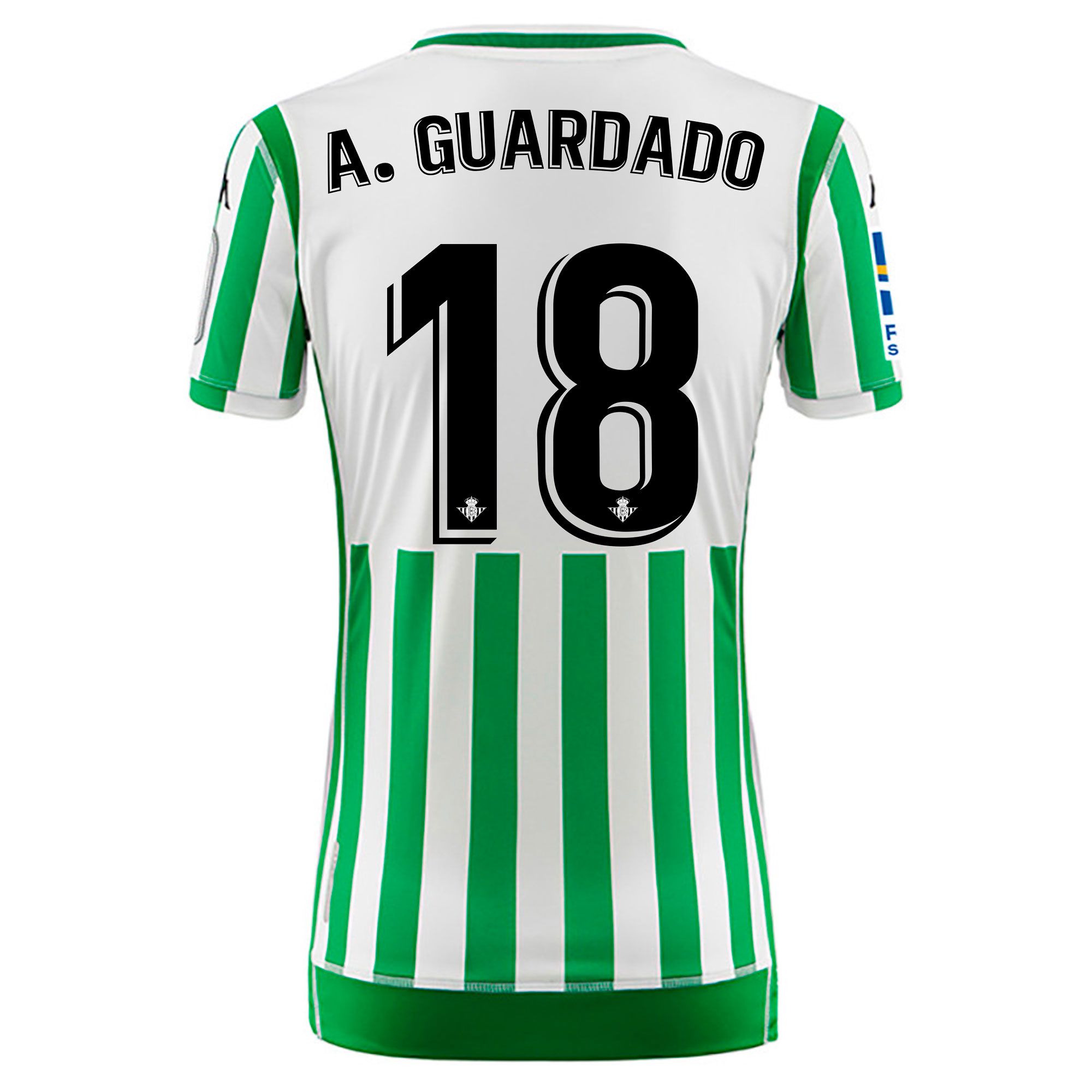 Camiseta 1ª Real Betis Balompié 2018/2019 Mujer A.Guardado Verde Blanco - Fútbol Factory