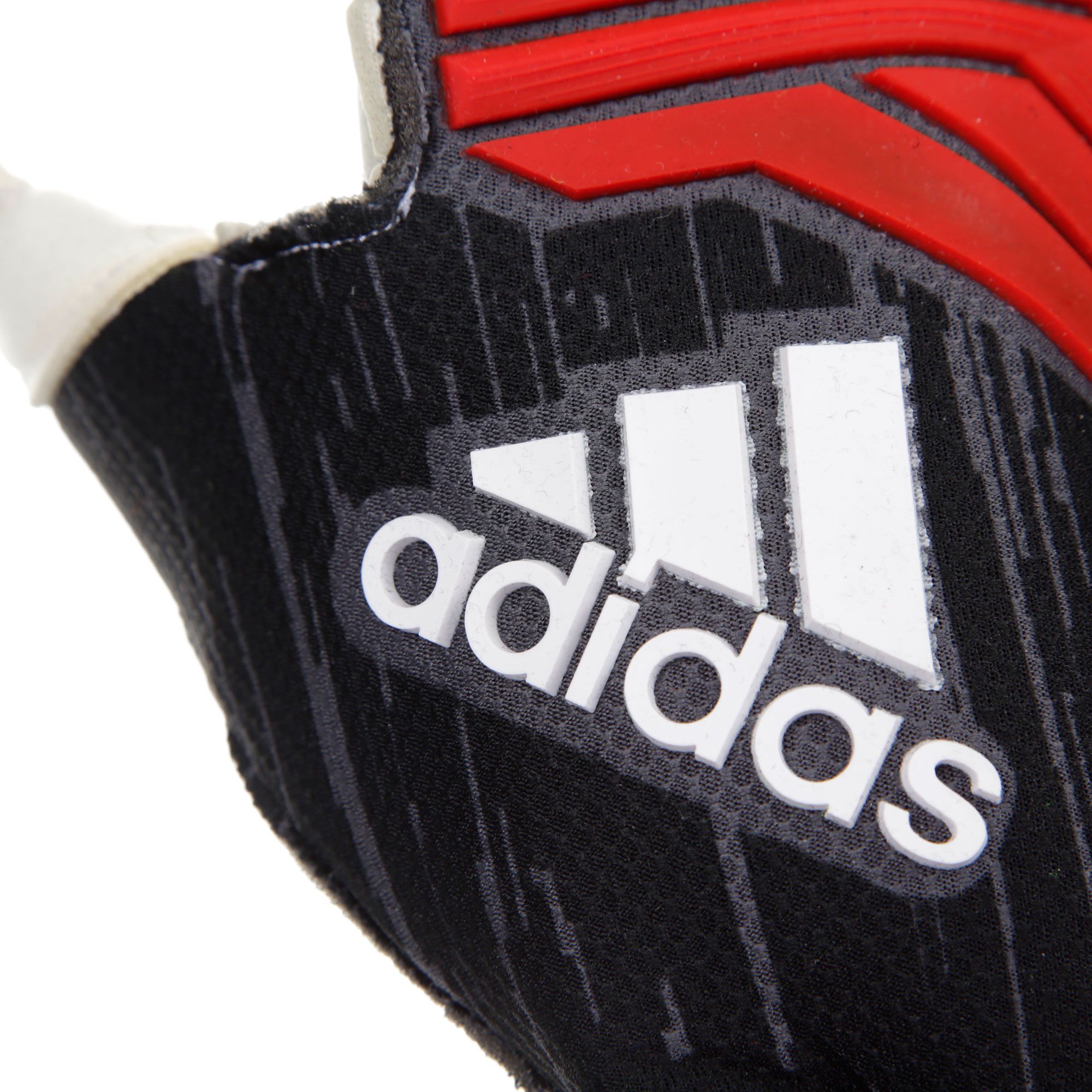Guantes Predator Fingertip Negro Rojo - Fútbol Factory