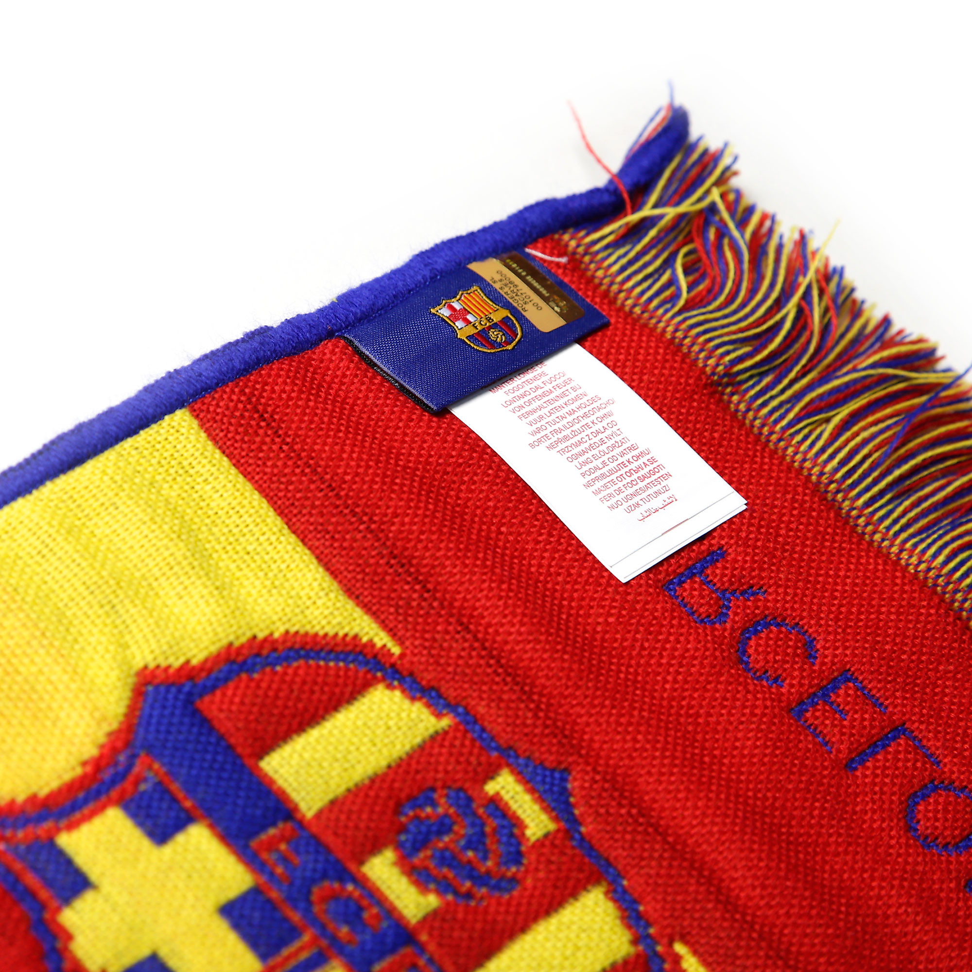 Bufanda Oficial FC Barcelona Azul Granate Amarillo - Fútbol Factory