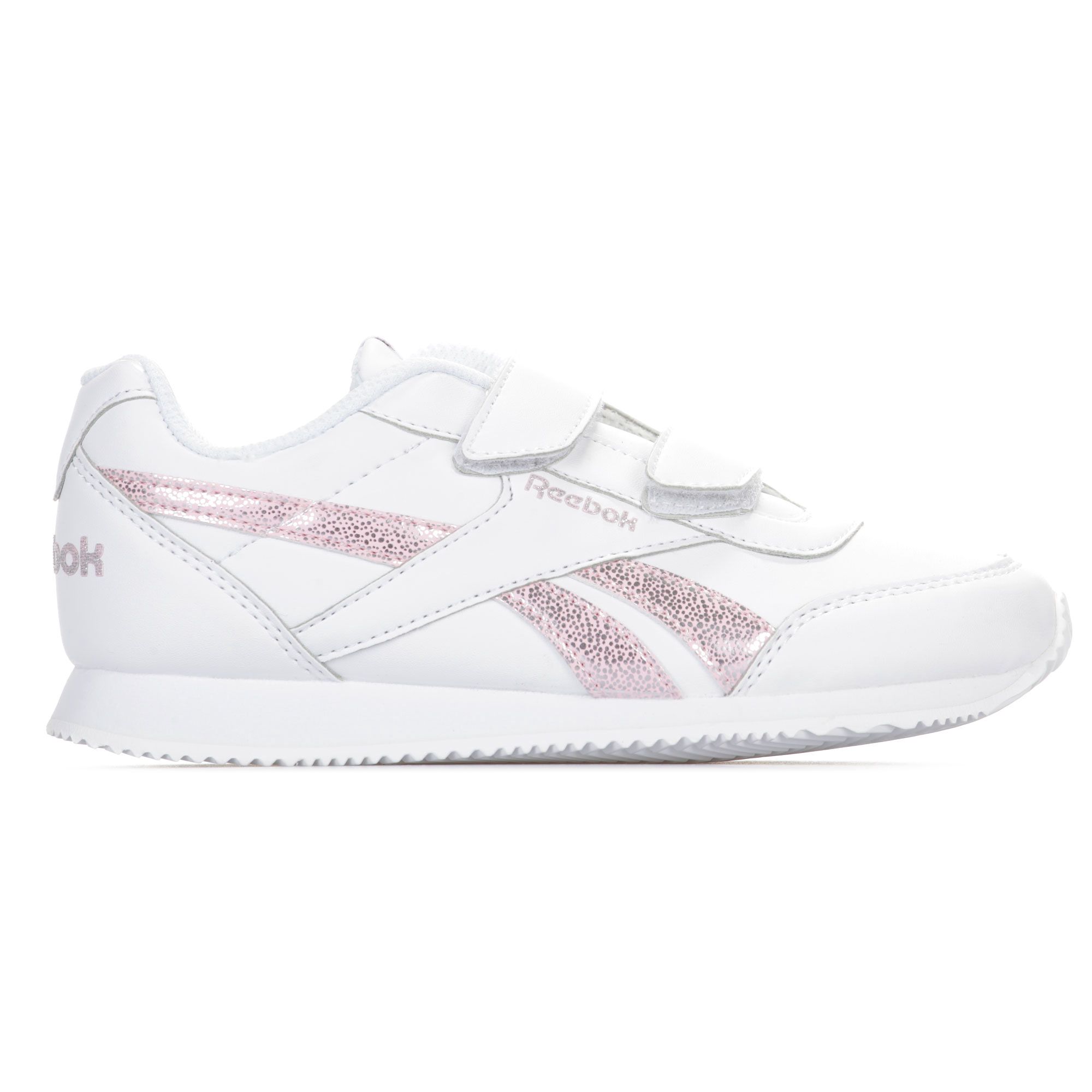 Zaptillas de Paseo Classic Jogger 2.0 Velcro Junior Blanco Rosa - Fútbol Factory