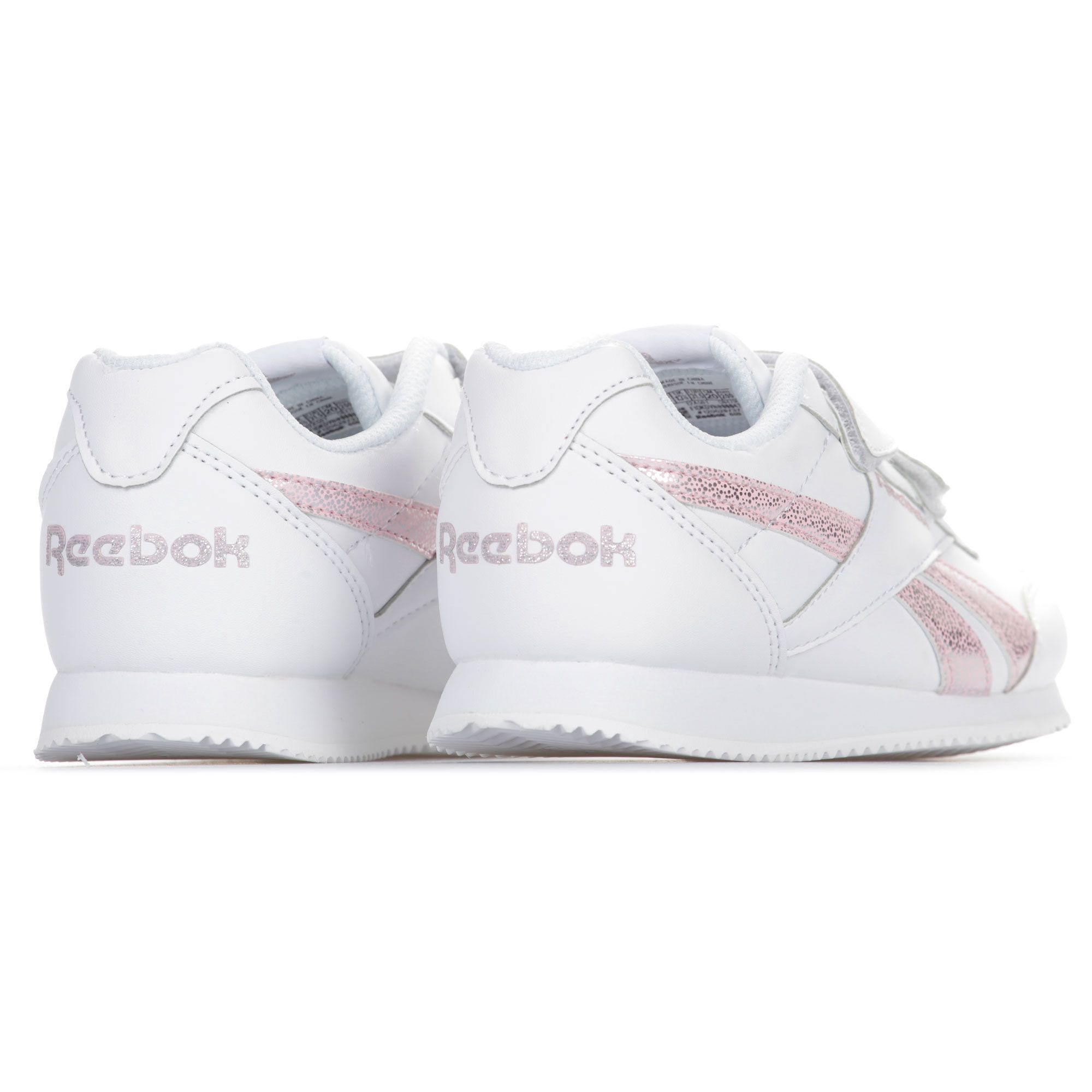 Zaptillas de Paseo Classic Jogger 2.0 Velcro Junior Blanco Rosa - Fútbol Factory