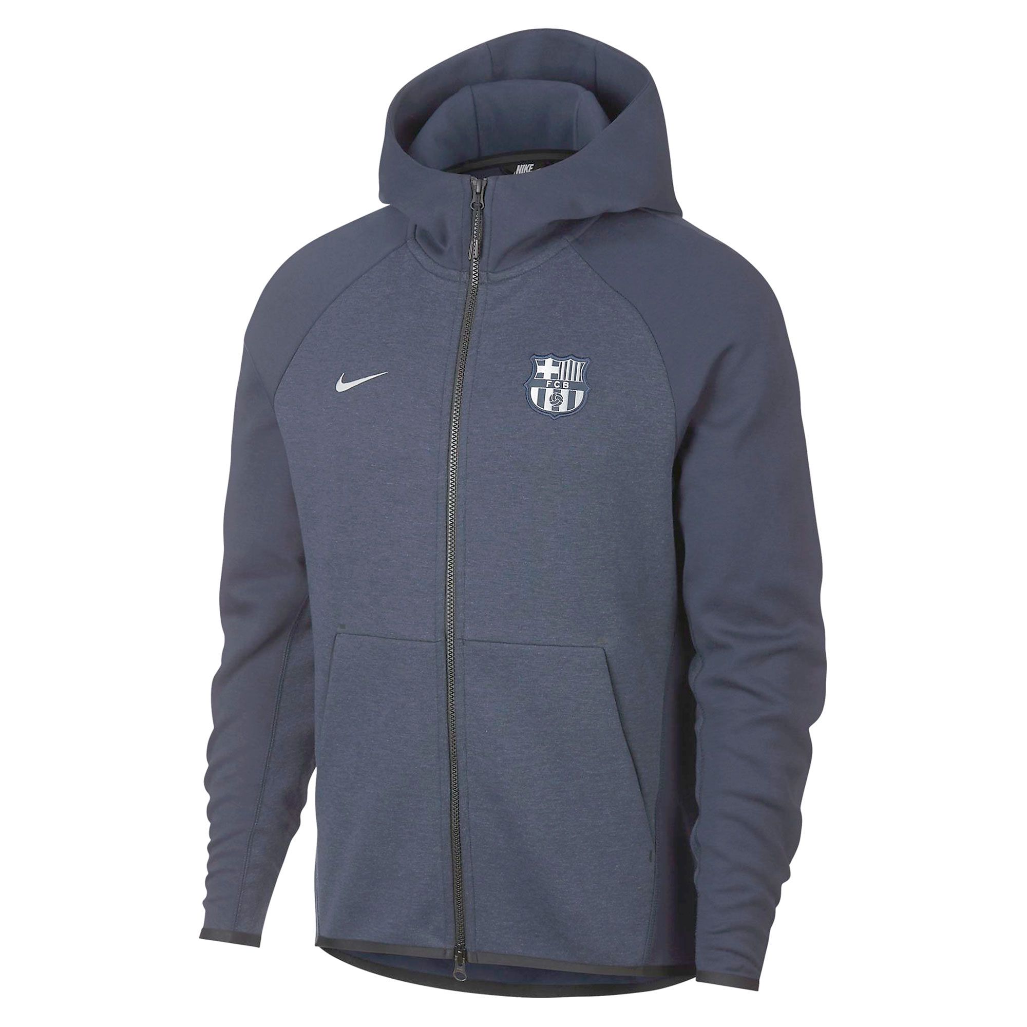 Chaqueta de Paseo con Capucha FC Barcelona 2018/2019 Marino - Fútbol Factory