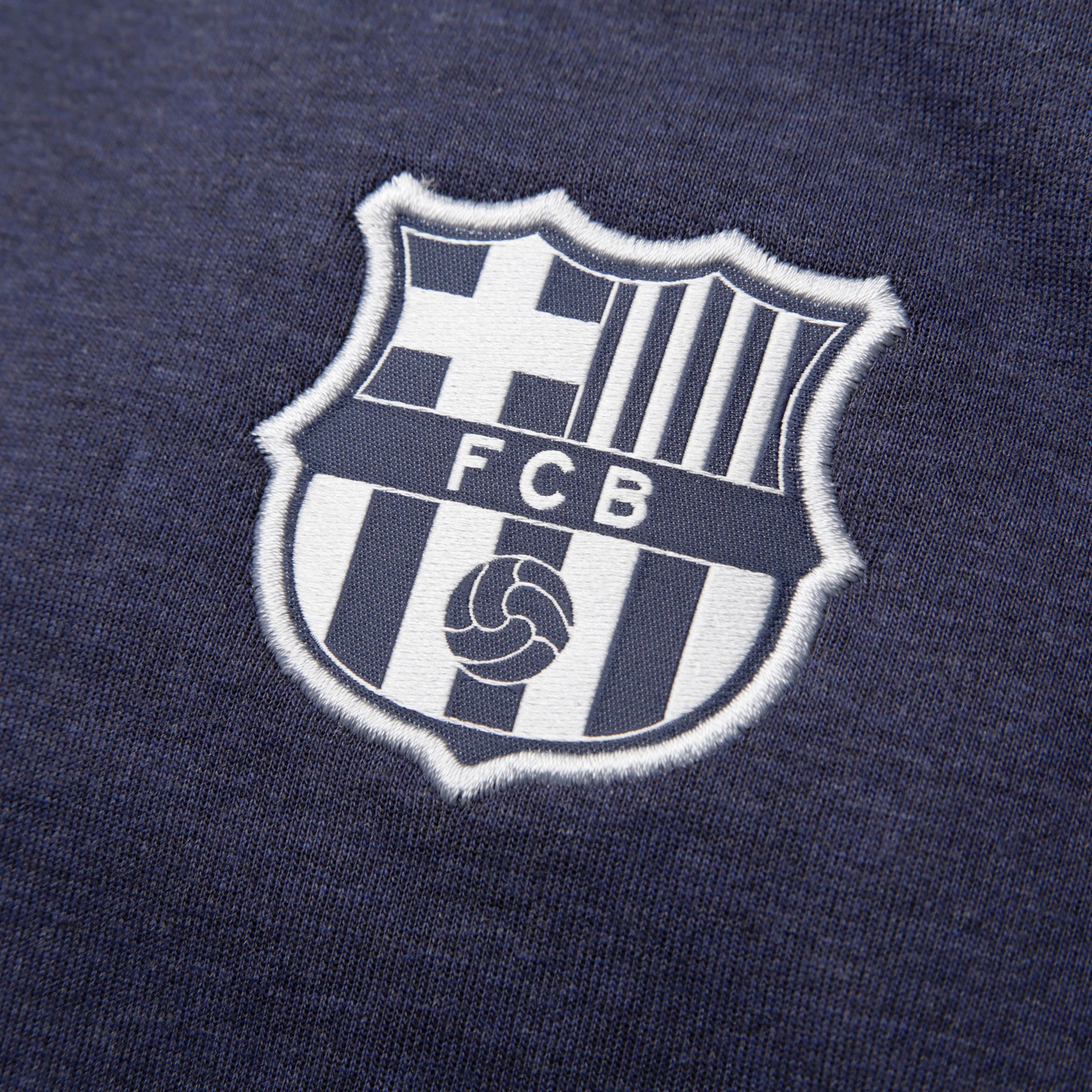 Chaqueta de Paseo con Capucha FC Barcelona 2018/2019 Marino - Fútbol Factory