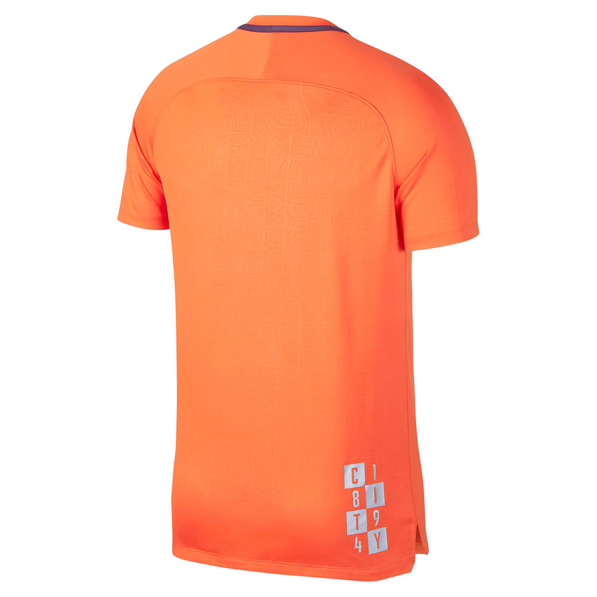Camiseta Training Manchester City Dri-FIT Squad 2018/2019 Naranja - Fútbol Factory