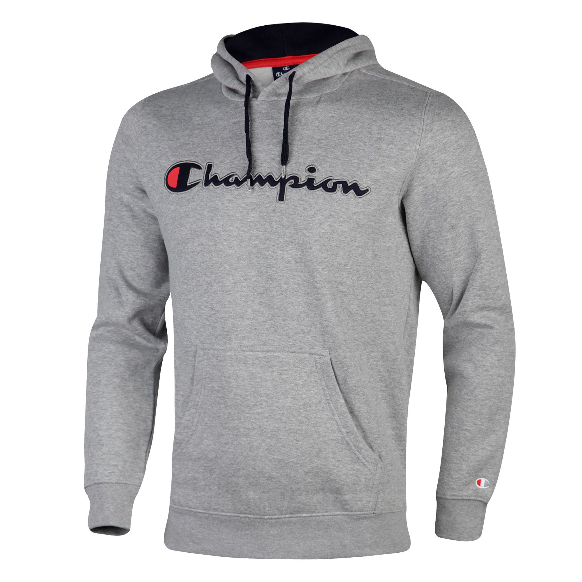 Sudadera Capucha Champion Logo Gris - Fútbol Factory