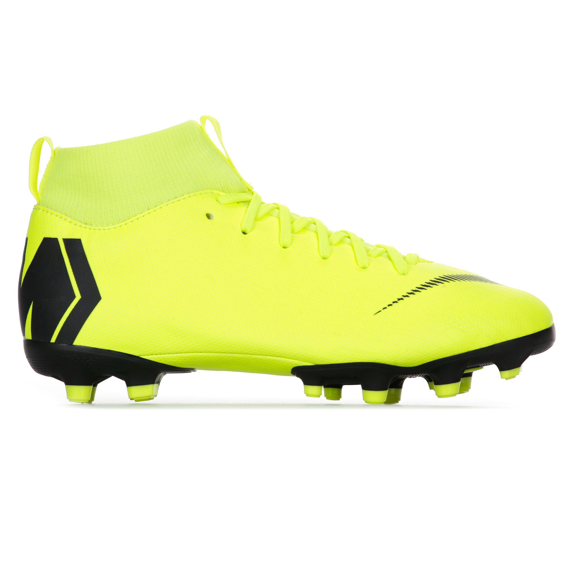 Botas de Fútbol Mercurial Superfly VI Academy MG Junior Amarillo Fluor - Fútbol Factory