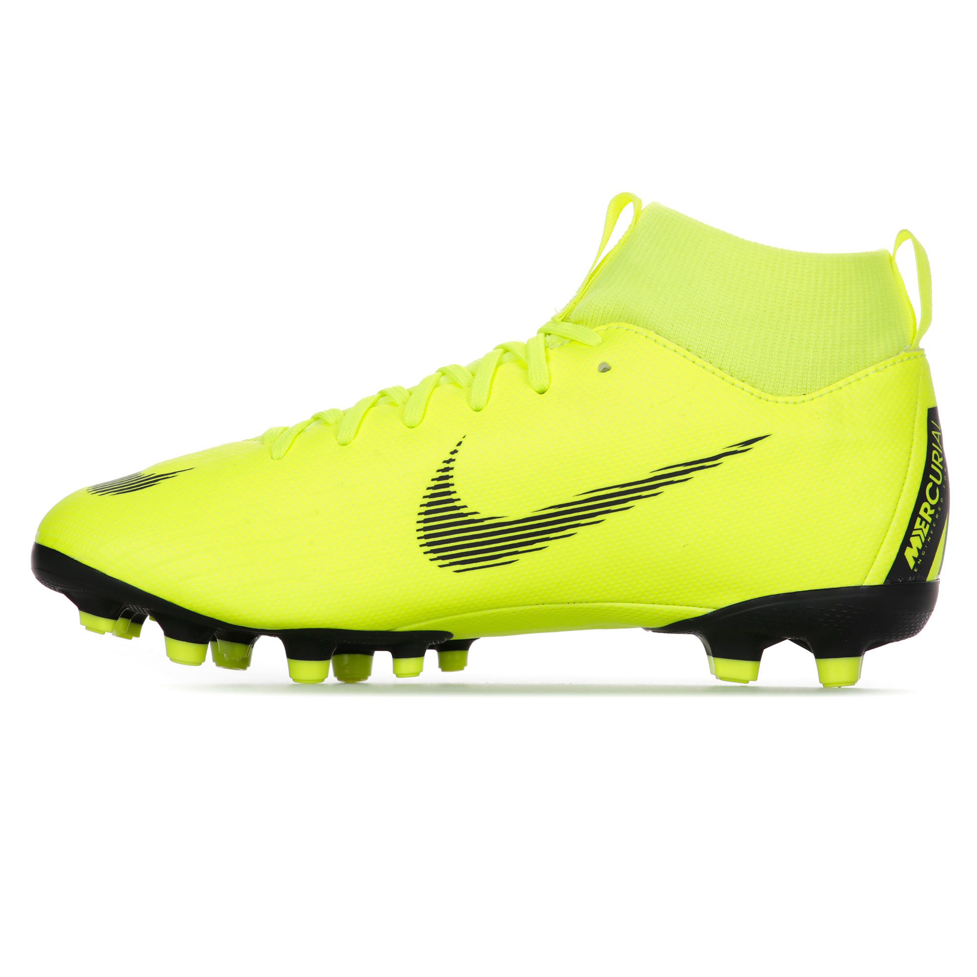 Botas de Fútbol Mercurial Superfly VI Academy MG Junior Amarillo Fluor - Fútbol Factory