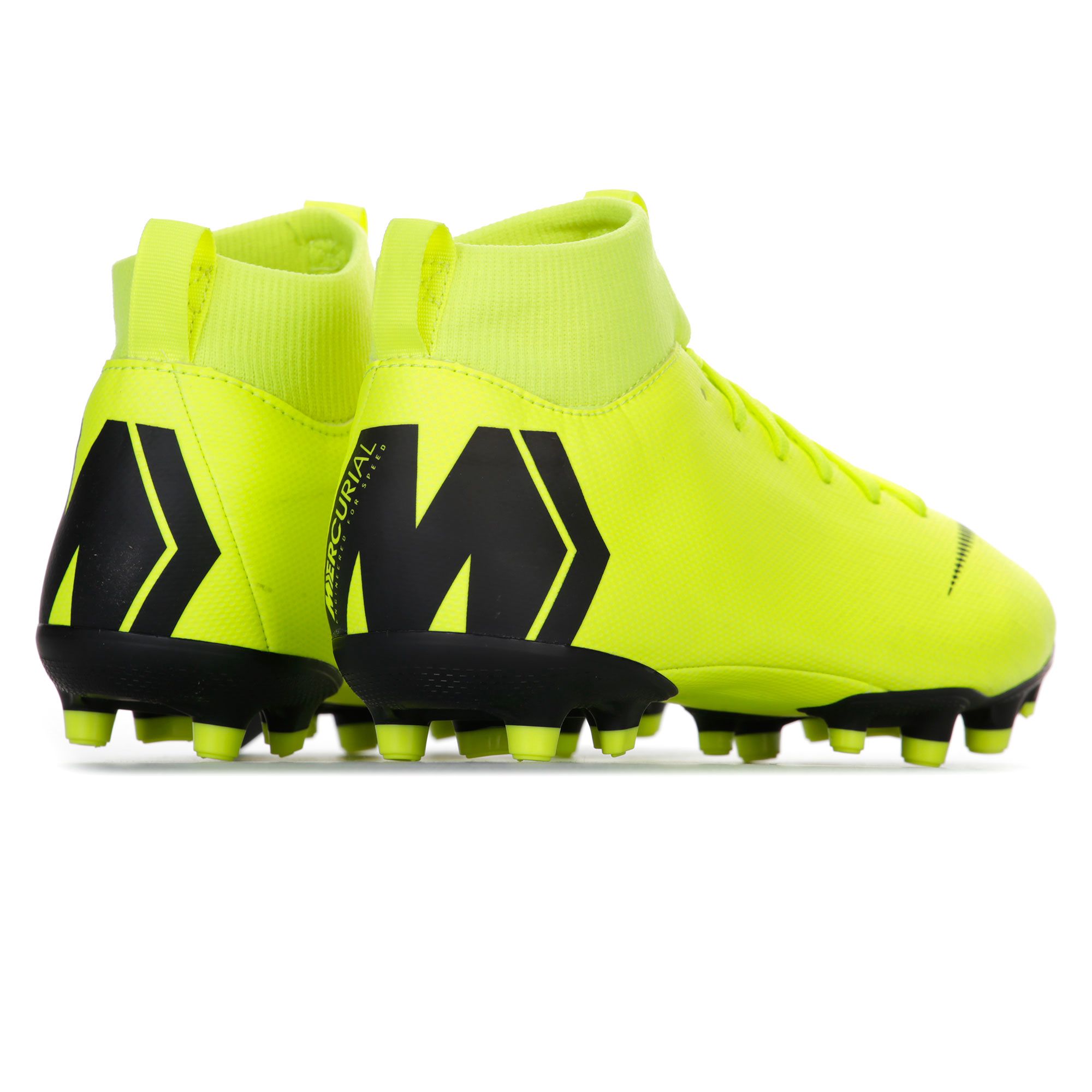 Botas de Fútbol Mercurial Superfly VI Academy MG Junior Amarillo Fluor - Fútbol Factory