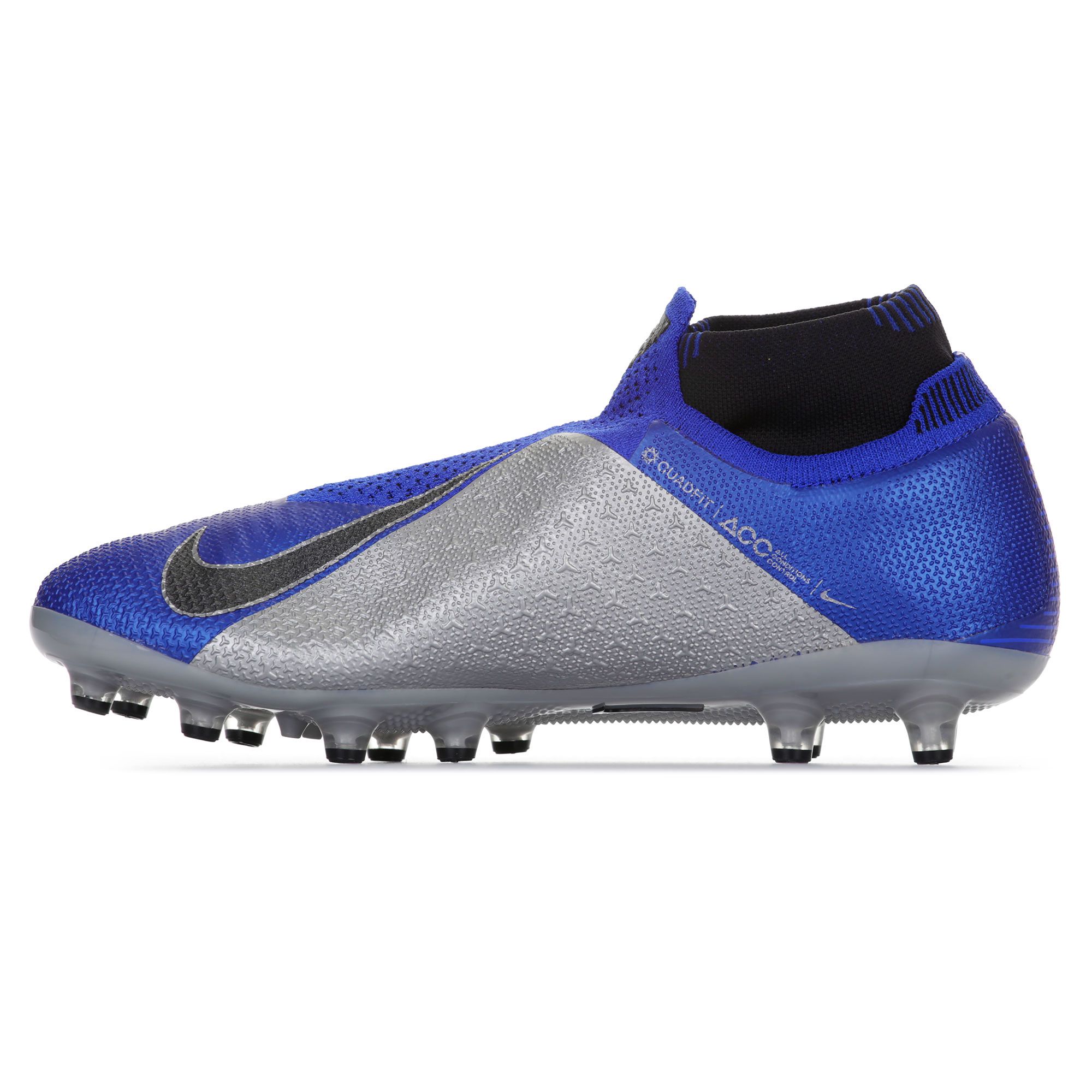 Botas de Fútbol Phantom Vision Elite DF AG-Pro Azul Plata - Fútbol Factory